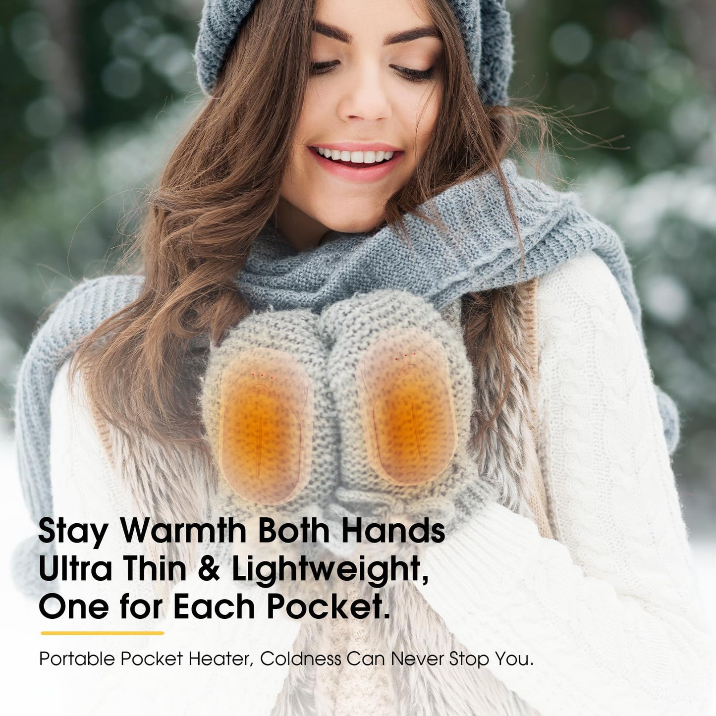 AI Hand Warmers 2 Pack Rechargeable Portable Pocket Heaters