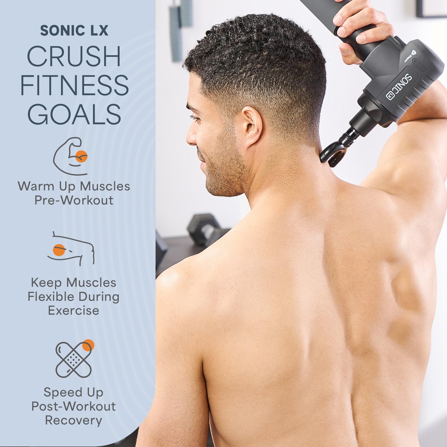 LifePro Sonic LX Heated Massage Gun for Muscle Recovery