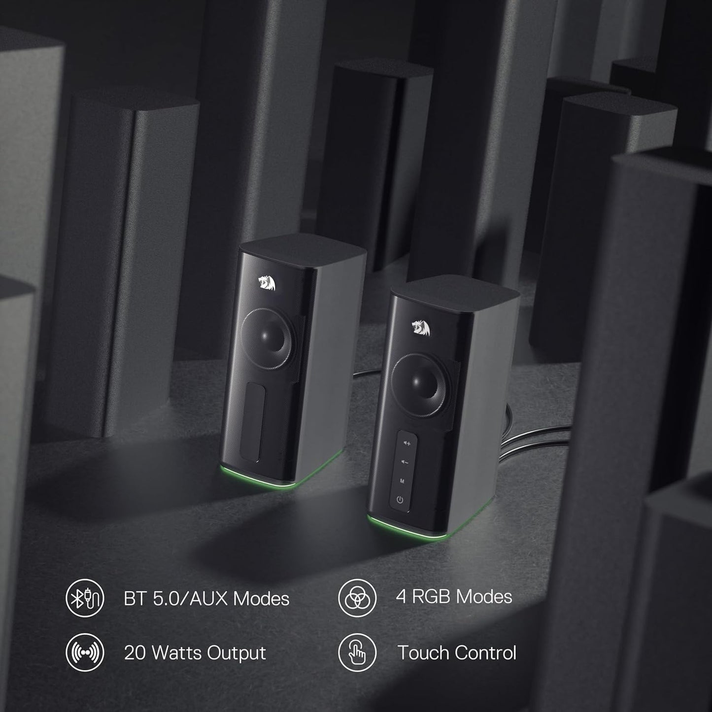 Redragon GS814 Bluetooth Desktop Speakers with Enhanced Bass