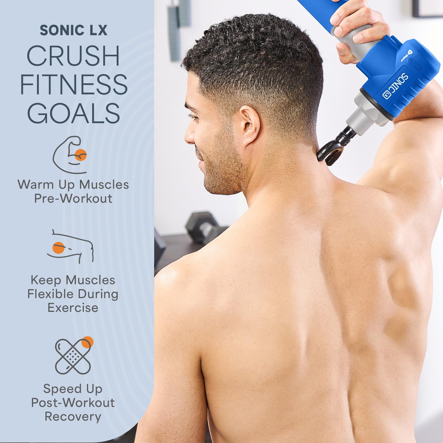 LifePro Sonic LX Heated Massage Gun for Muscle Recovery