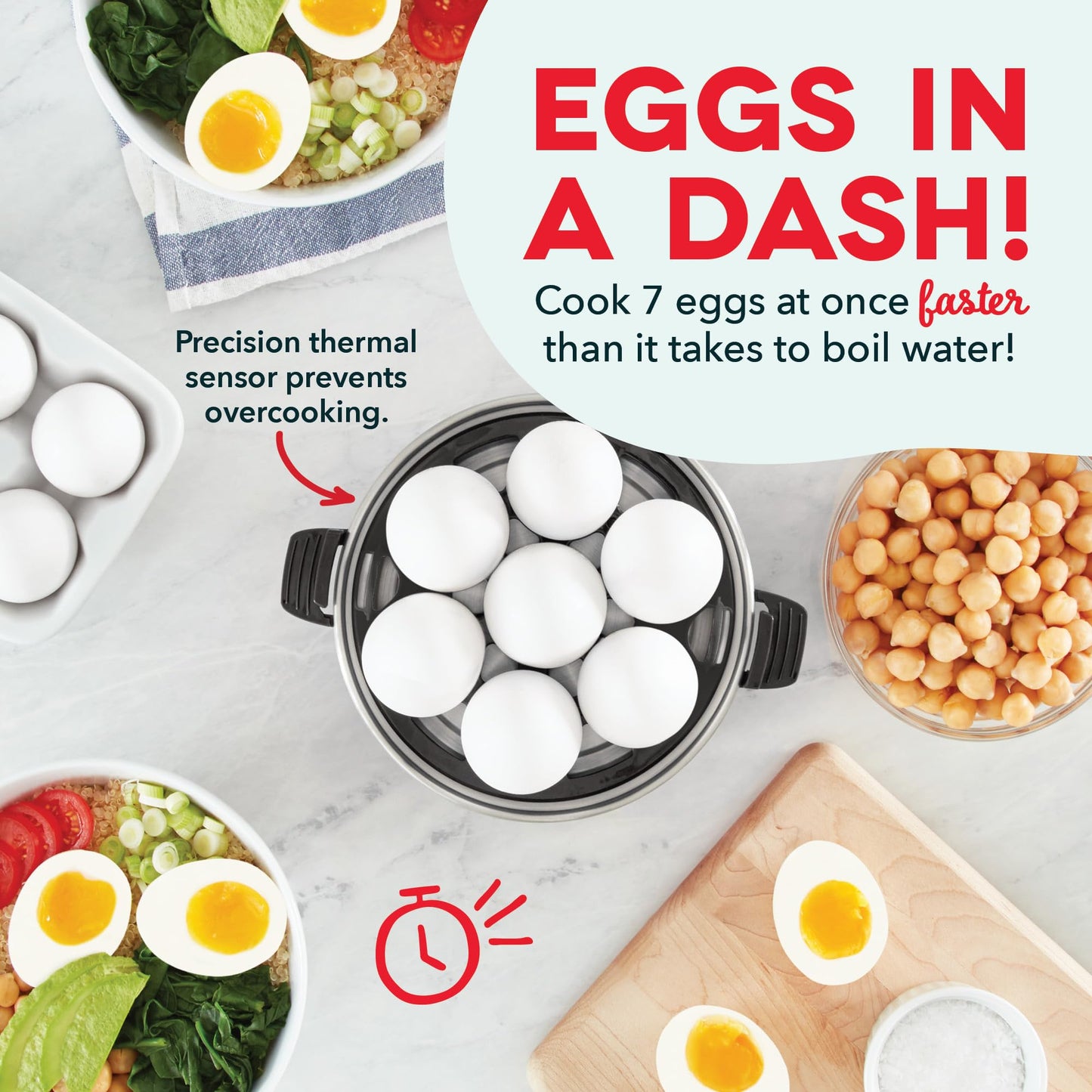 Dash Rapid Egg Cooker 6 Egg Capacity Auto Shut Off Aqua