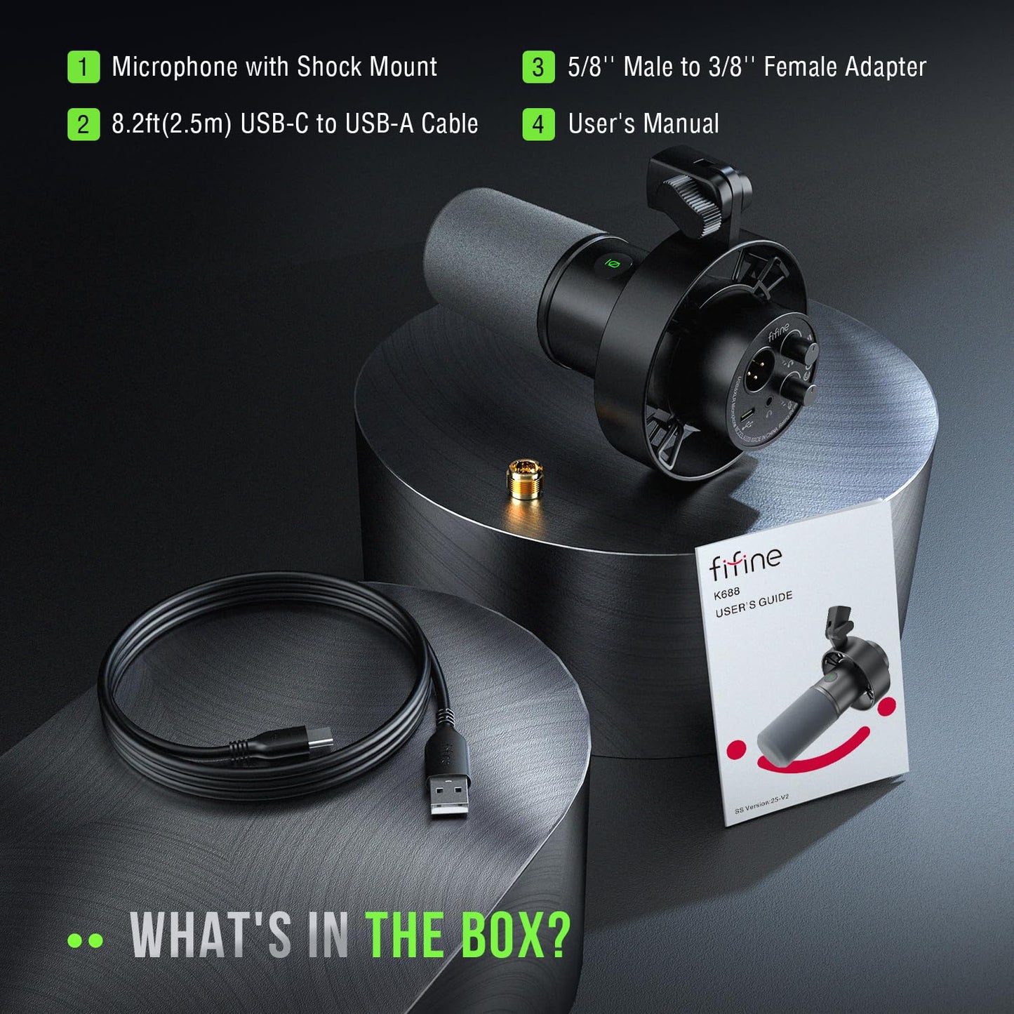 FIFINE Dynamic Microphone XLR USB Podcast Studio Mic