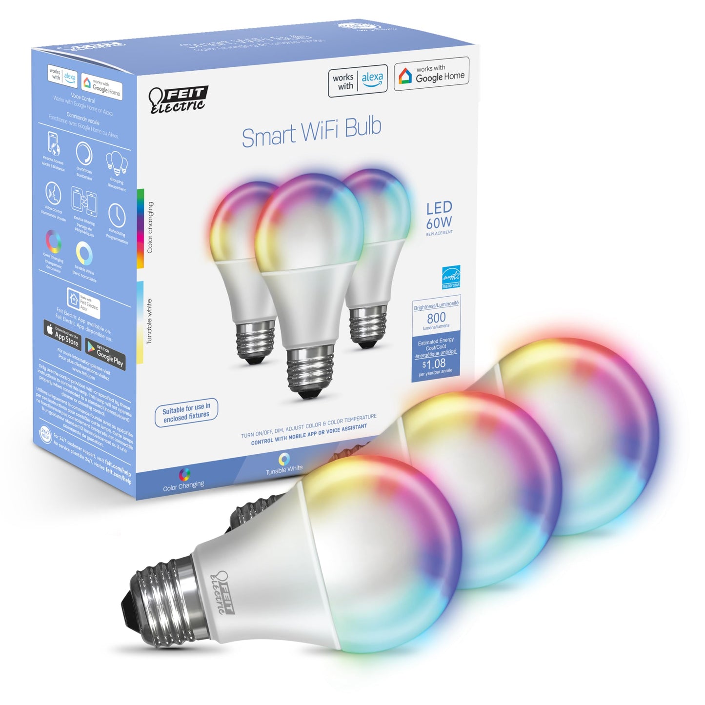 Smart RGB Color Changing LED Bulbs for Home Automation