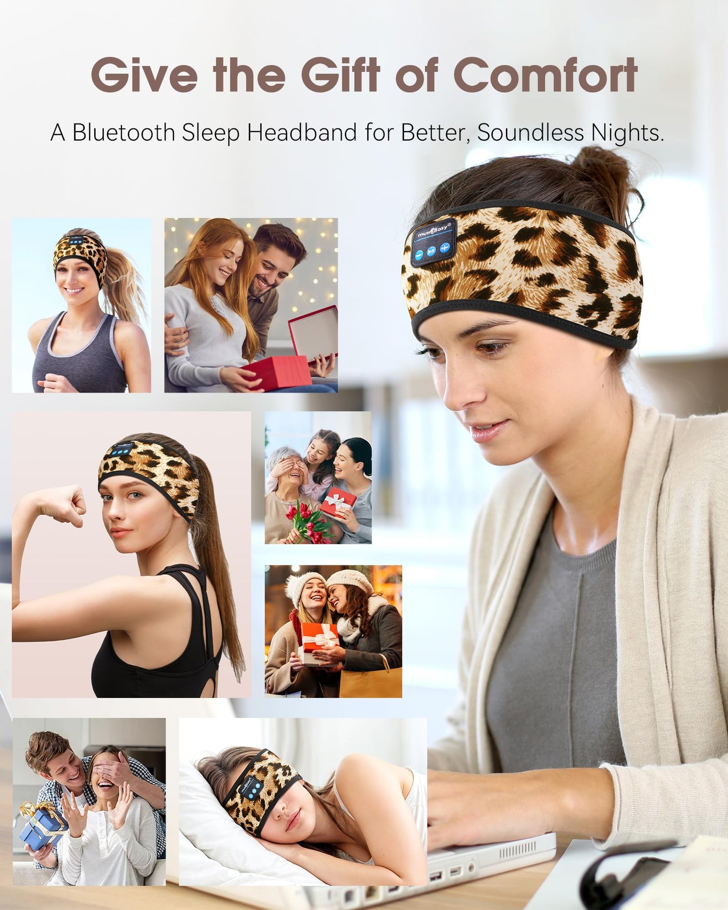 Sleep Headphones Headband Bluetooth 5.4 Wireless Earphones