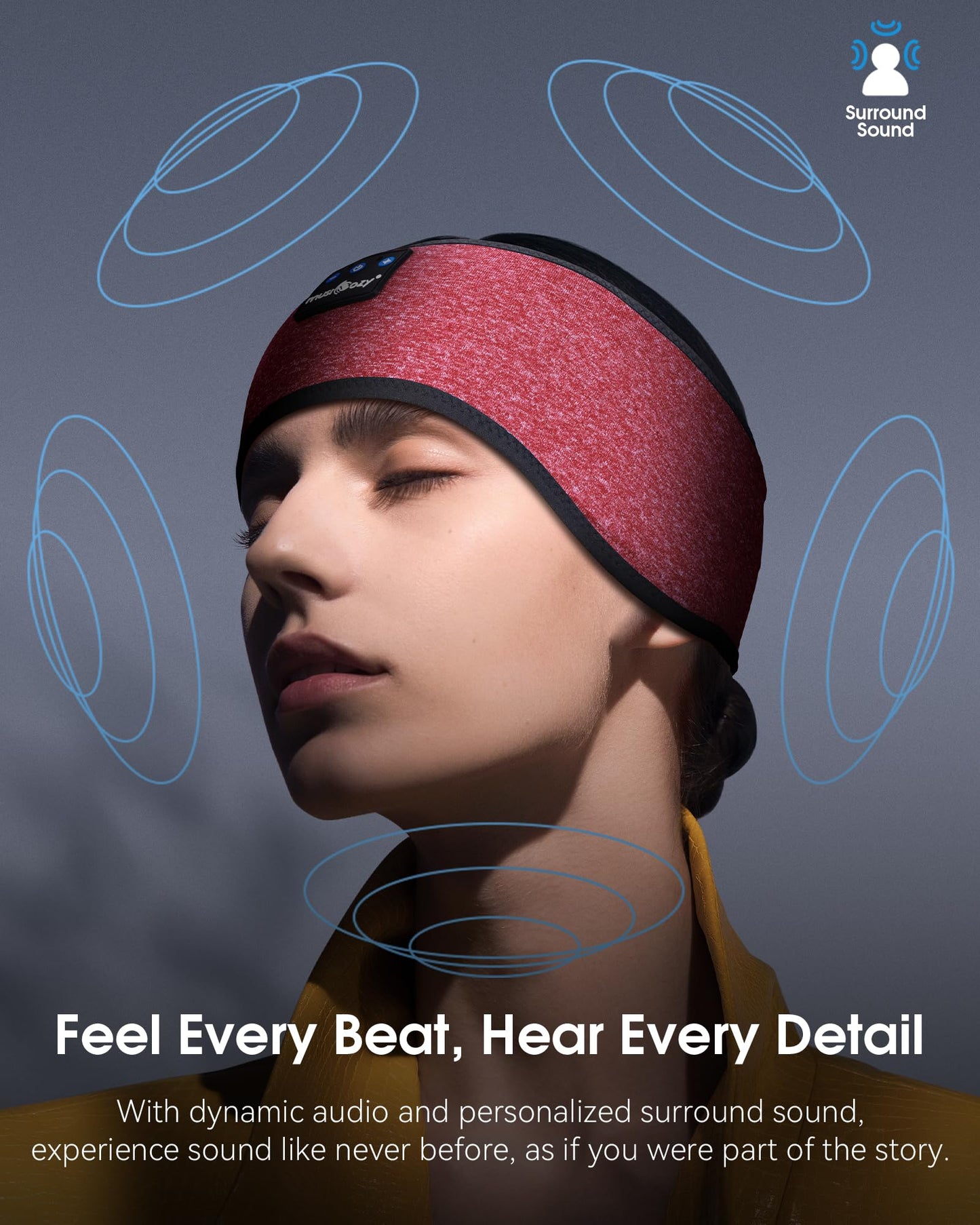 Sleep Headphones Headband Bluetooth 5.4 Wireless Earphones