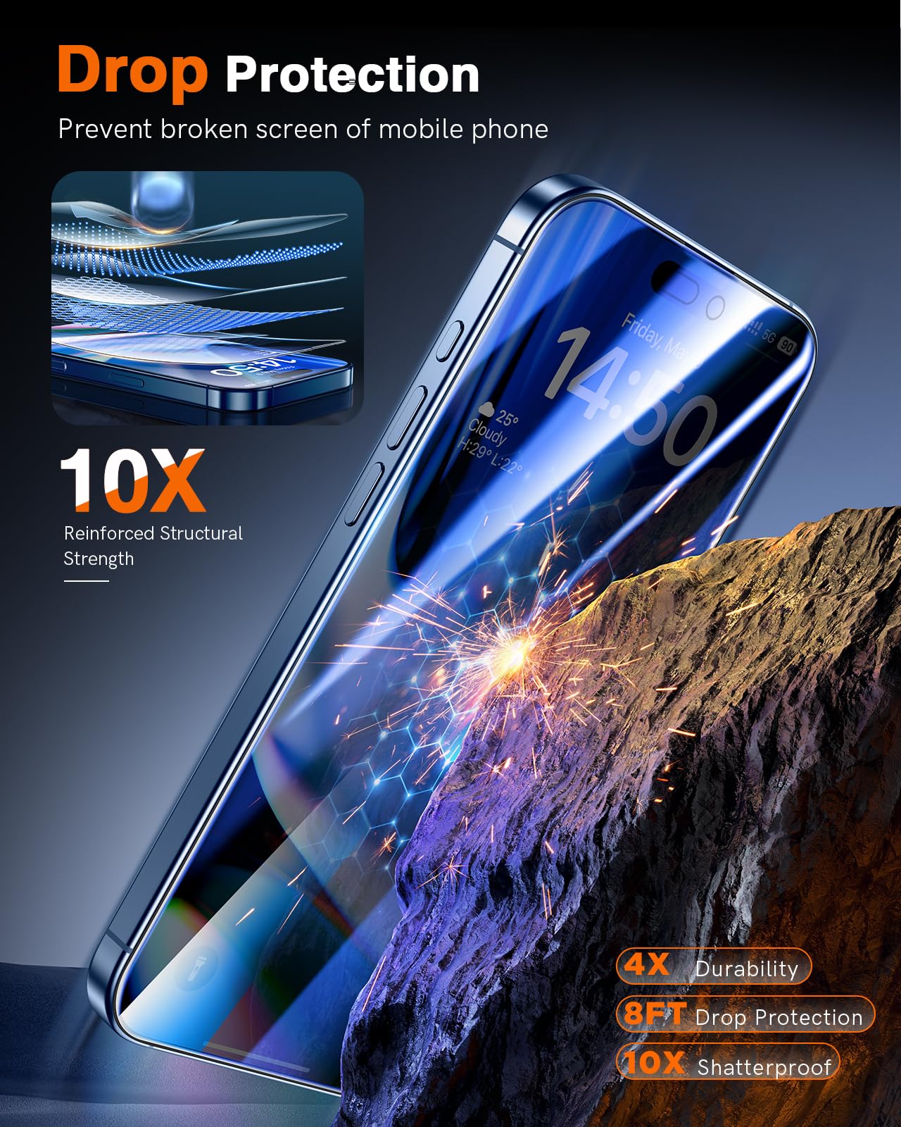 LK 2 Tempered Glass Screen Protector For iPhone 17 Pro Max