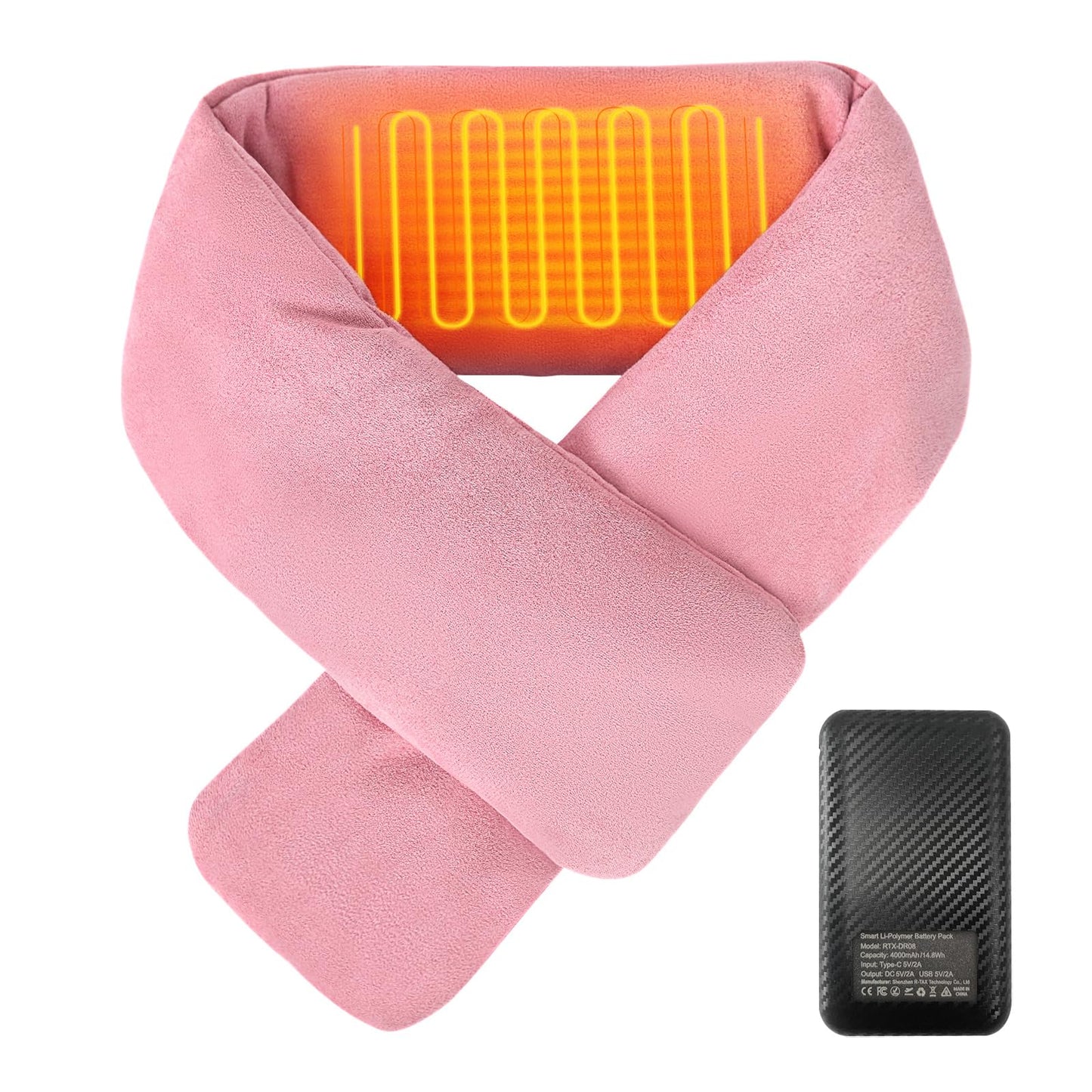 Heated Scarf for Women and Men Neck Warmer with Power Bank