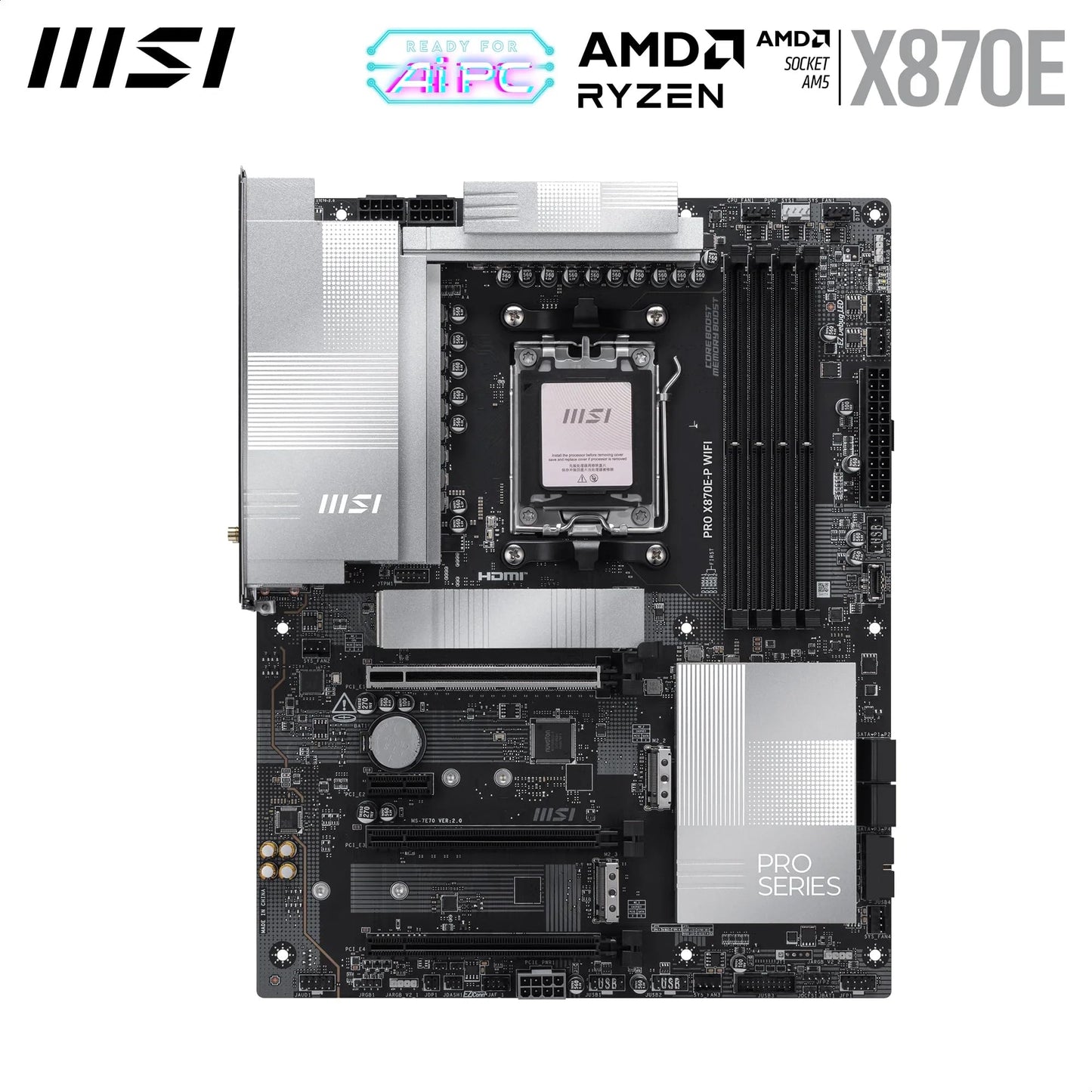 MSI MAG X870 Tomahawk WiFi Gaming Motherboard for AMD Ryzen