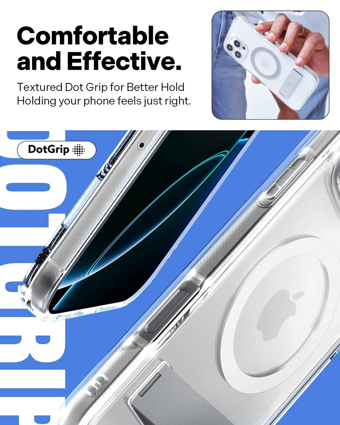 Ultra Clear Kickstand Case for iPhone 16 Pro Max