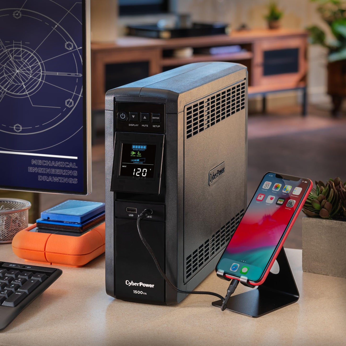 CyberPower PFC Sinewave UPS Battery Backup Surge Protection