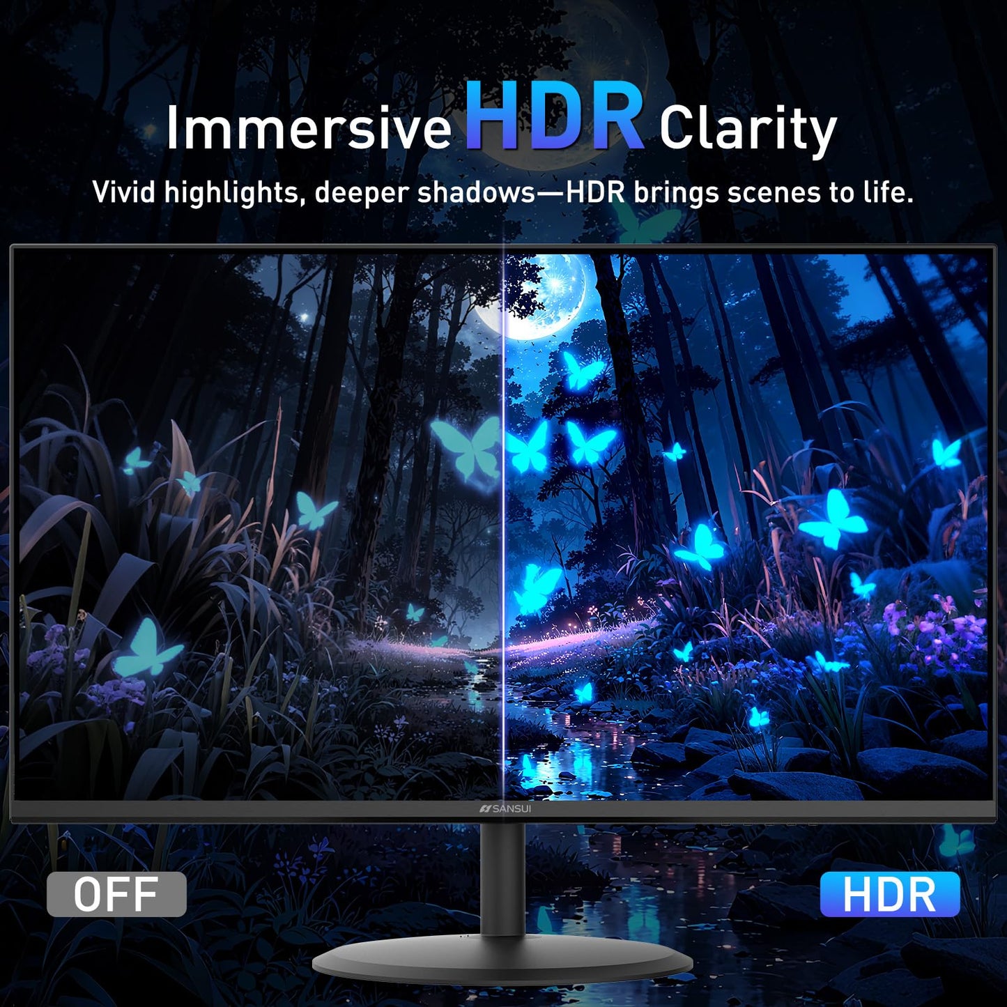 Sansui 27 Inch WQHD Gaming Monitor 180Hz 1ms DP HDMI HDR