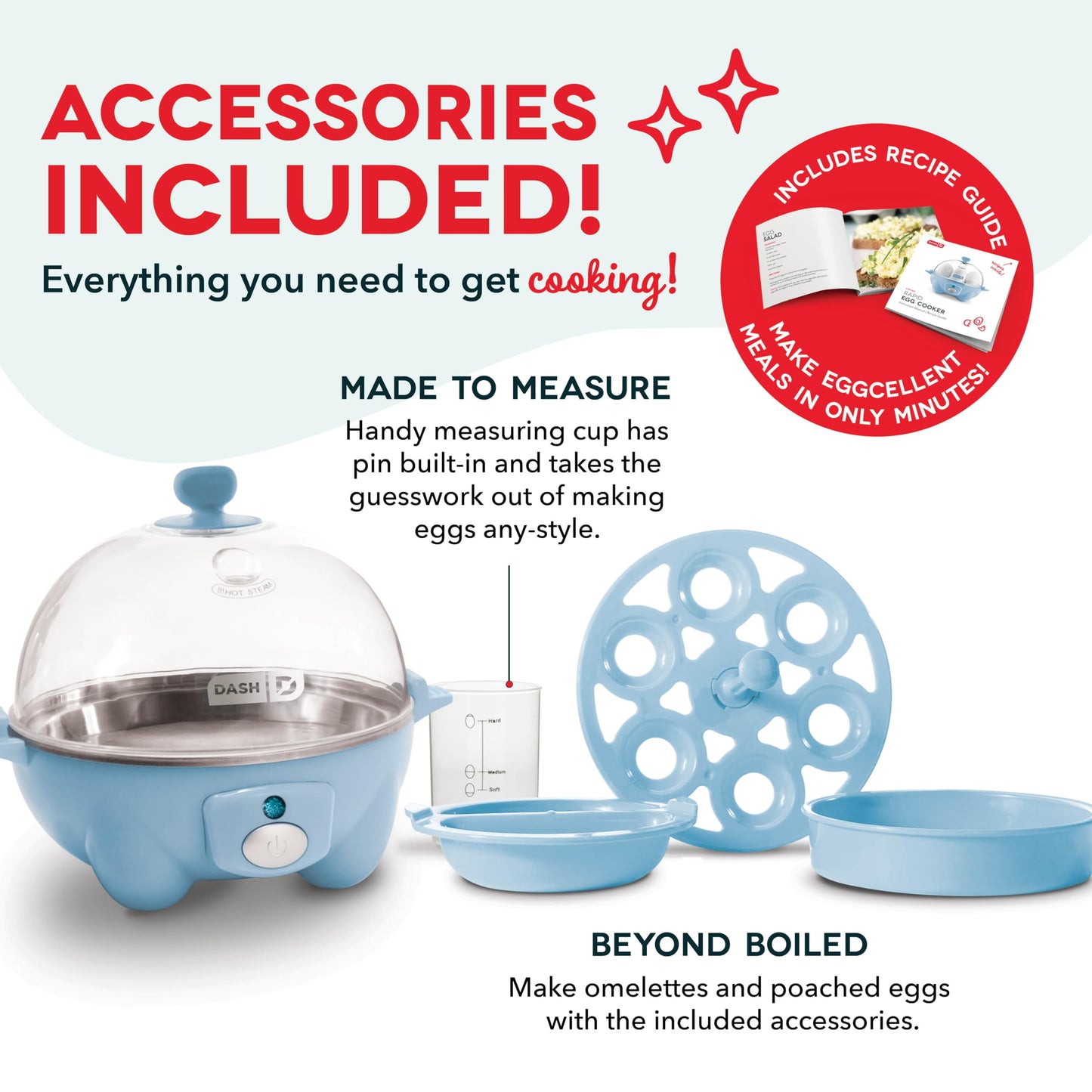 Dash Rapid Egg Cooker 6 Egg Capacity Auto Shut Off Aqua
