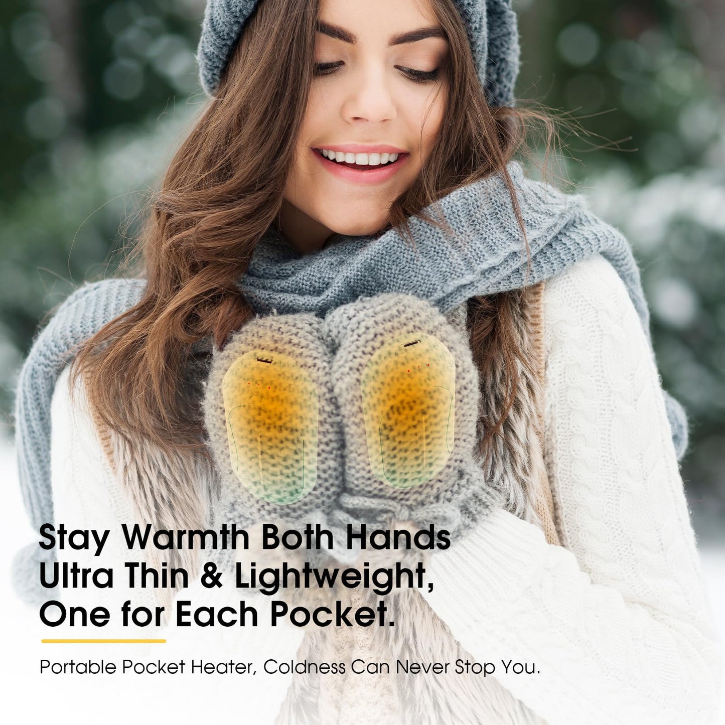 AI Hand Warmers 2 Pack Rechargeable Portable Pocket Heaters