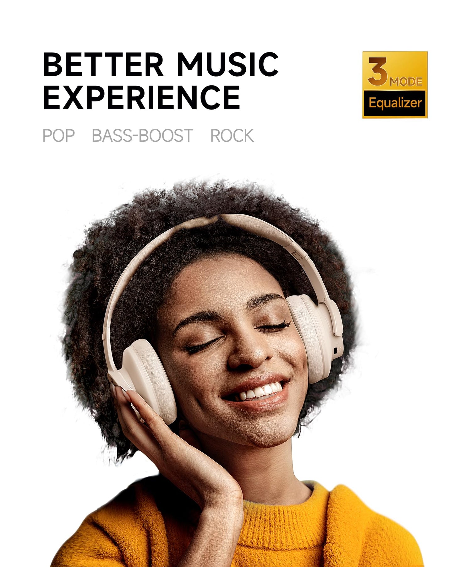 Picun B8 Bluetooth Headphones 120H Playtime With 3 EQ Modes