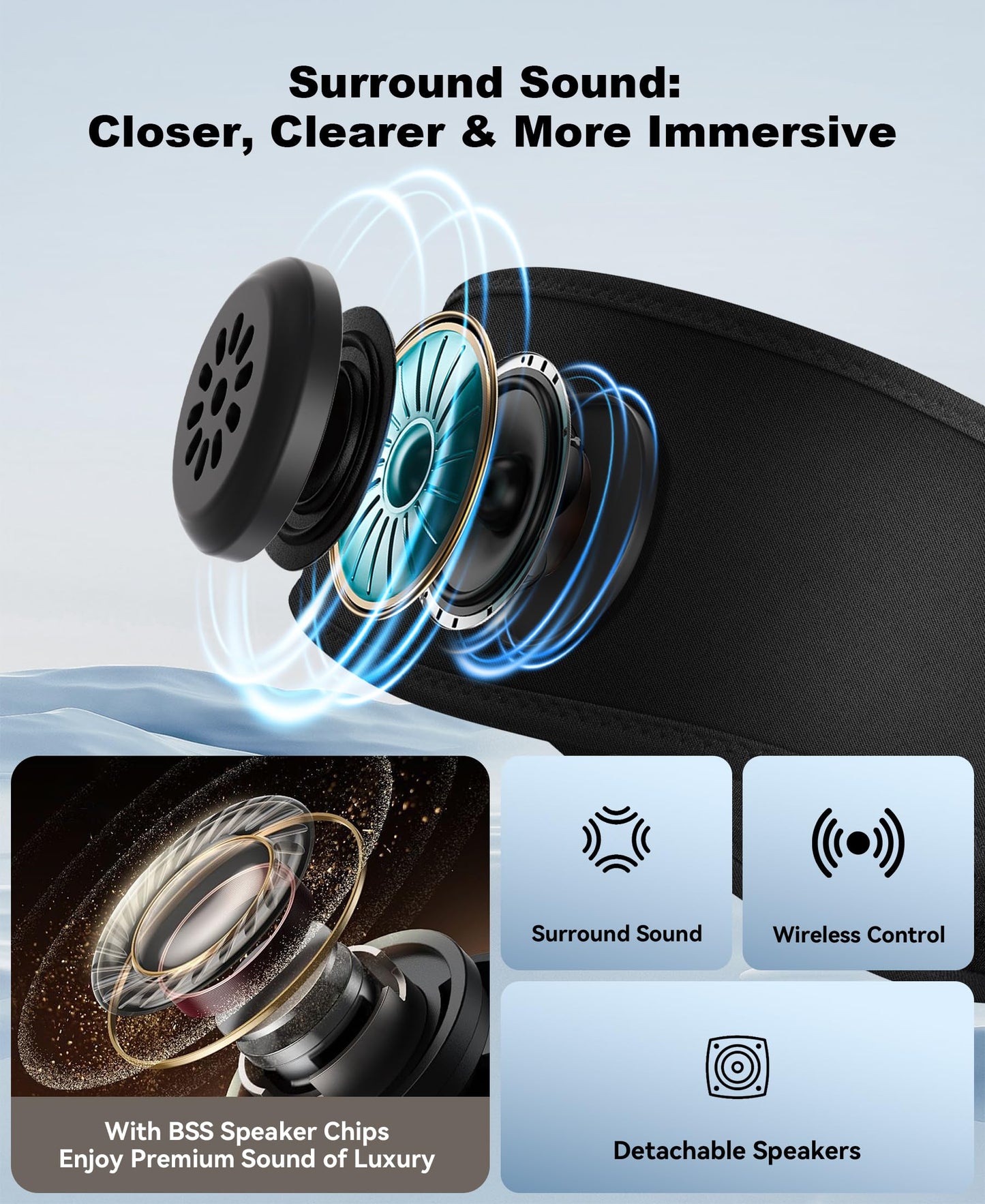 Sleep Headphones Headband Bluetooth 5.4 Wireless Earphones