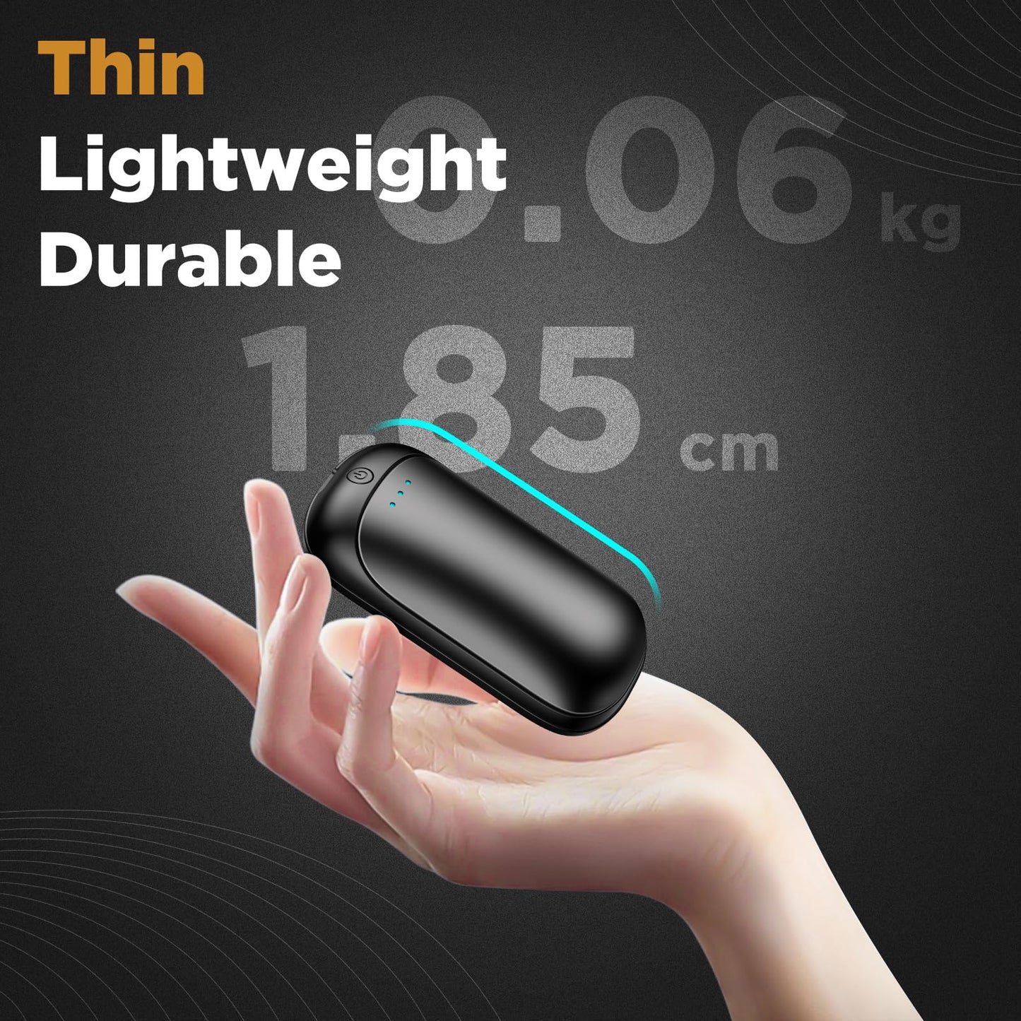 2 Pack Rechargeable Hand Warmers USB Portable 2 In 1