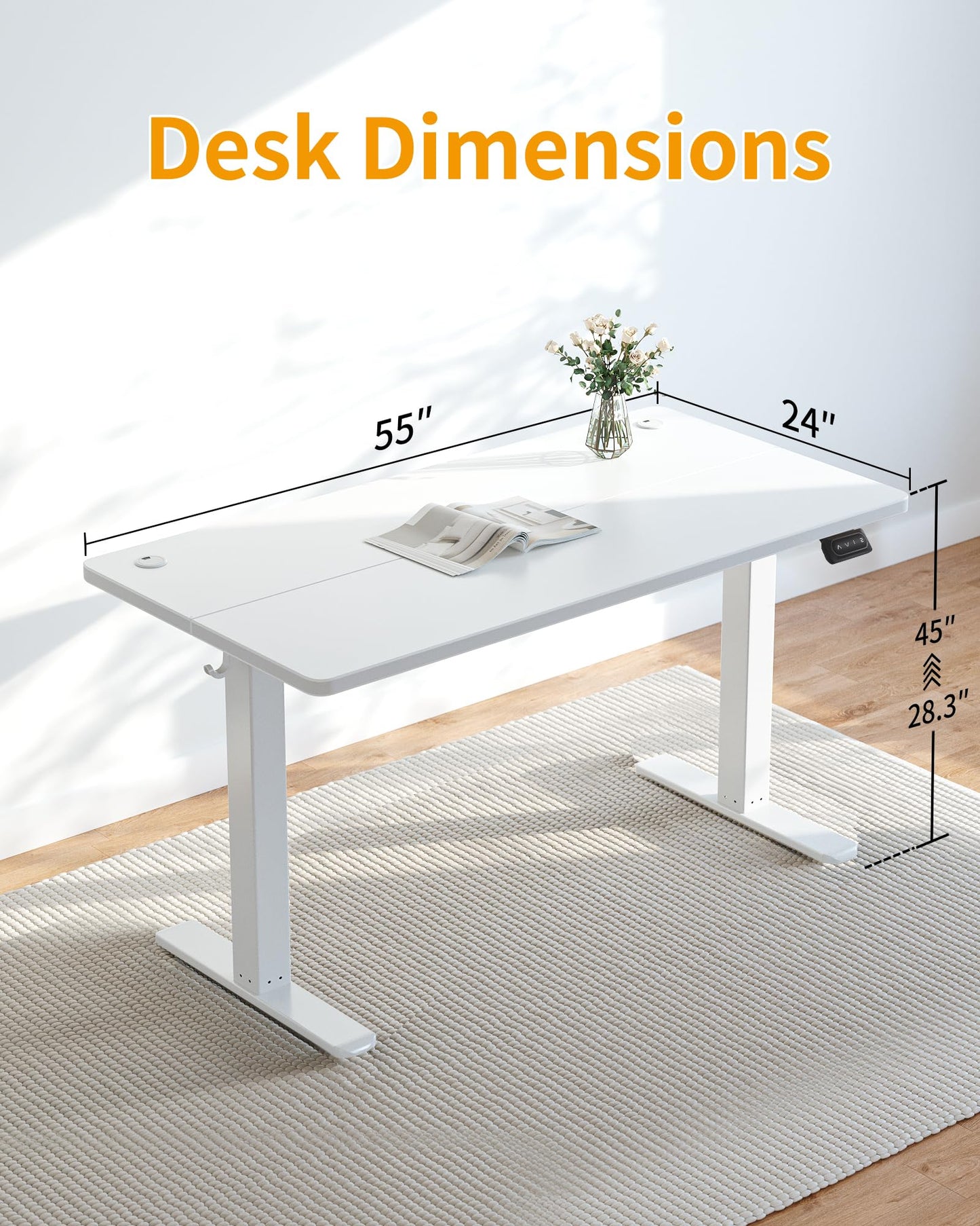 CubiCubi Adjustable Electric Standing Desk for Comfort