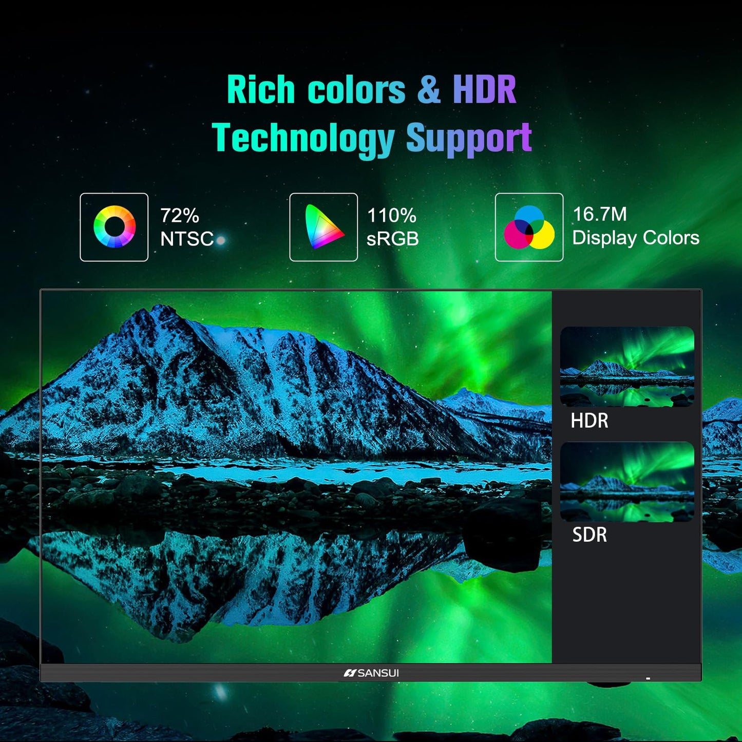 Sansui 27 Inch Curved Gaming Monitor 160Hz FreeSync HDR