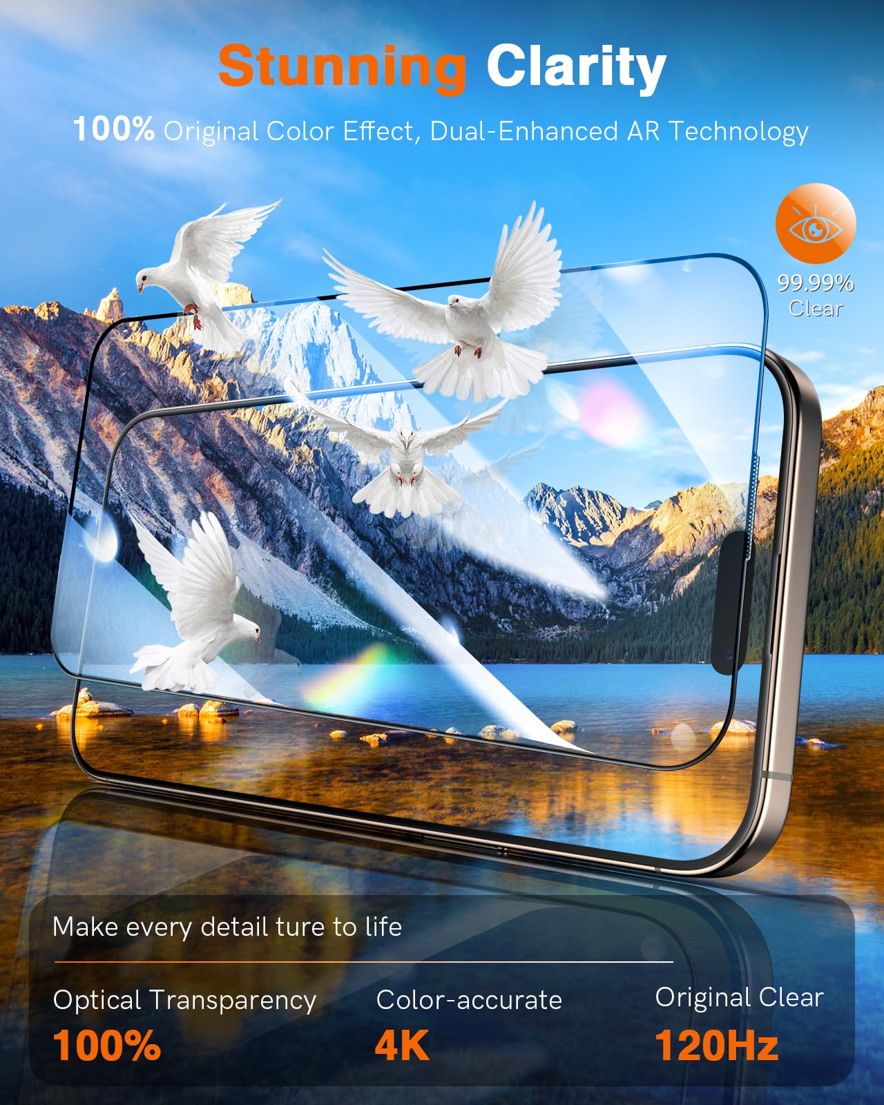 LK 2 Tempered Glass Screen Protector For iPhone 17 Pro Max
