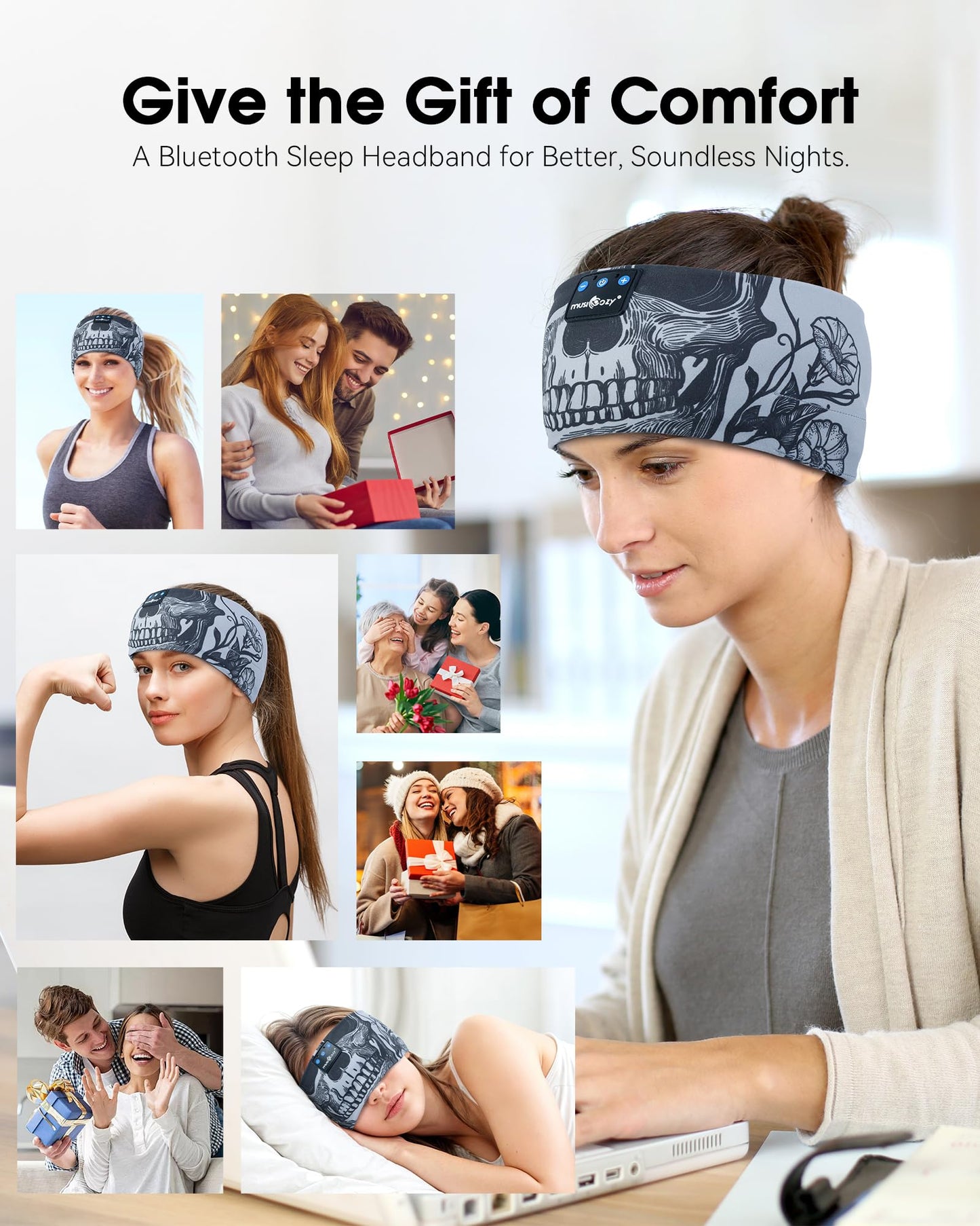 Sleep Headphones Headband Bluetooth 5.4 Wireless Earphones