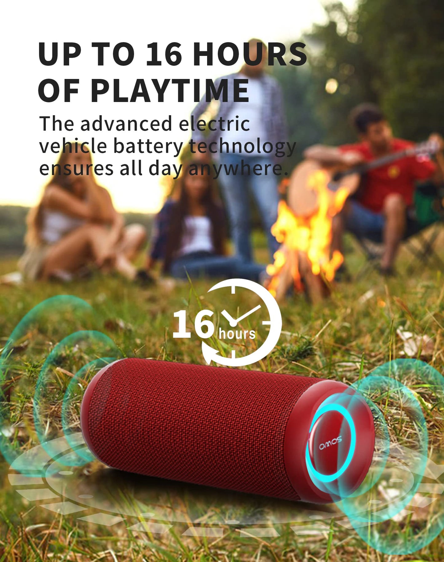 Wireless Portable Speaker IPX7 Waterproof 25W Stereo Sound