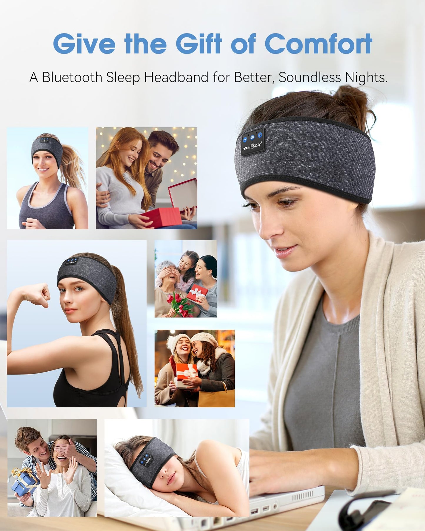 Sleep Headphones Headband Bluetooth 5.4 Wireless Earphones