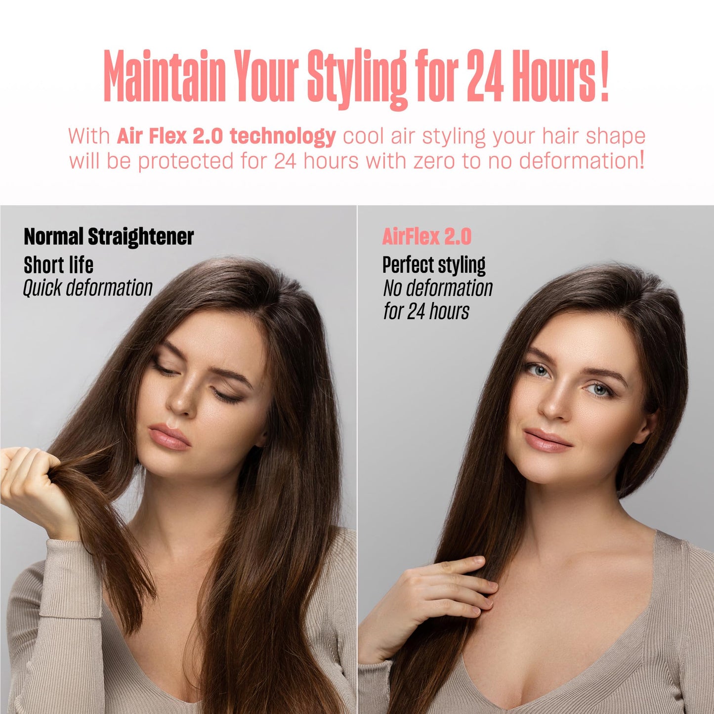 2 in 1 Hair Straightener and Curler for Effortless Styling