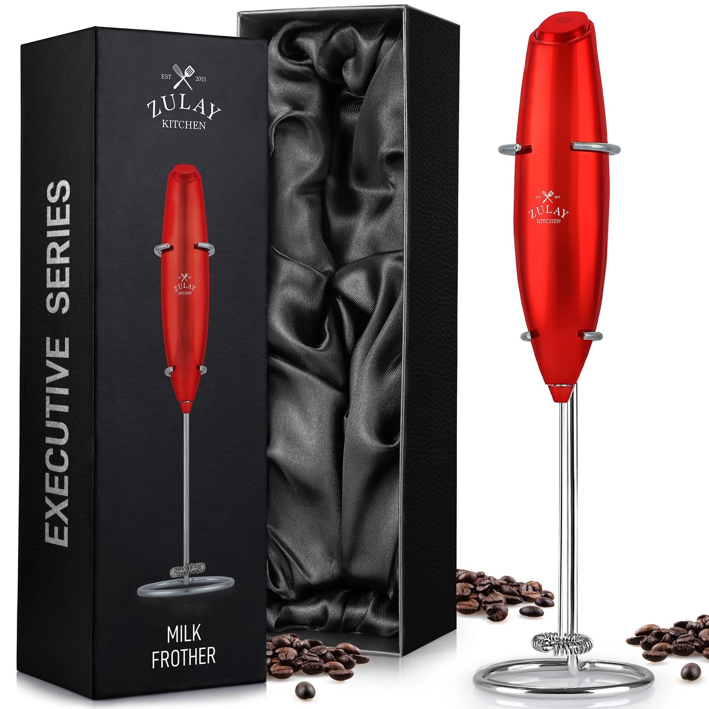 Zulay Milk Frother Wand Handheld Electric Whisk For Coffee