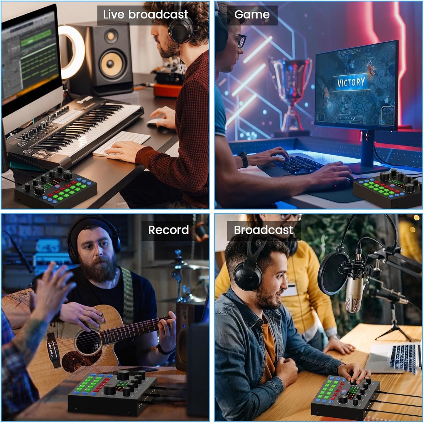 Podcast Equipment Bundle For Two Voice Changer Microphones