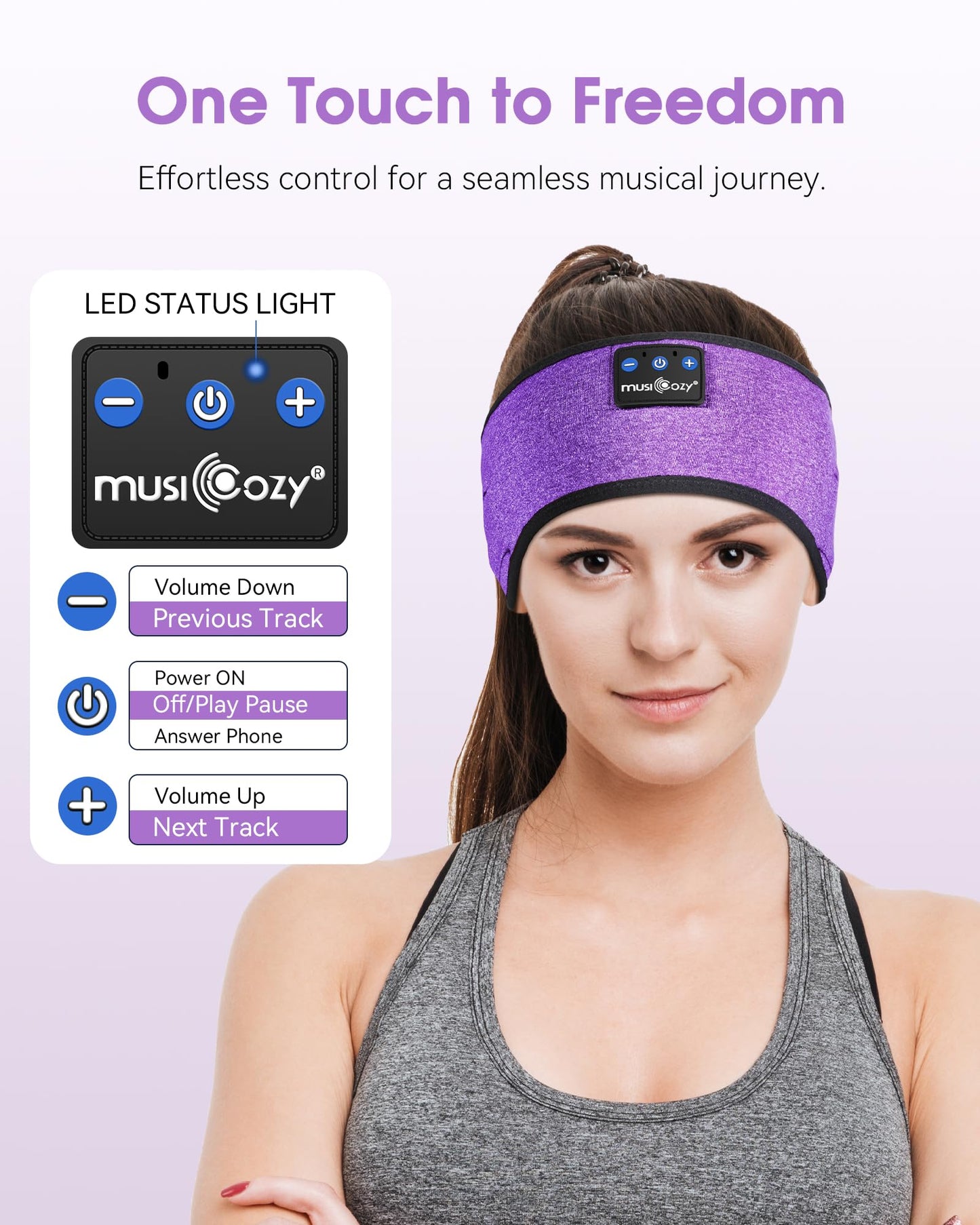 Sleep Headphones Headband Bluetooth 5.4 Wireless Earphones