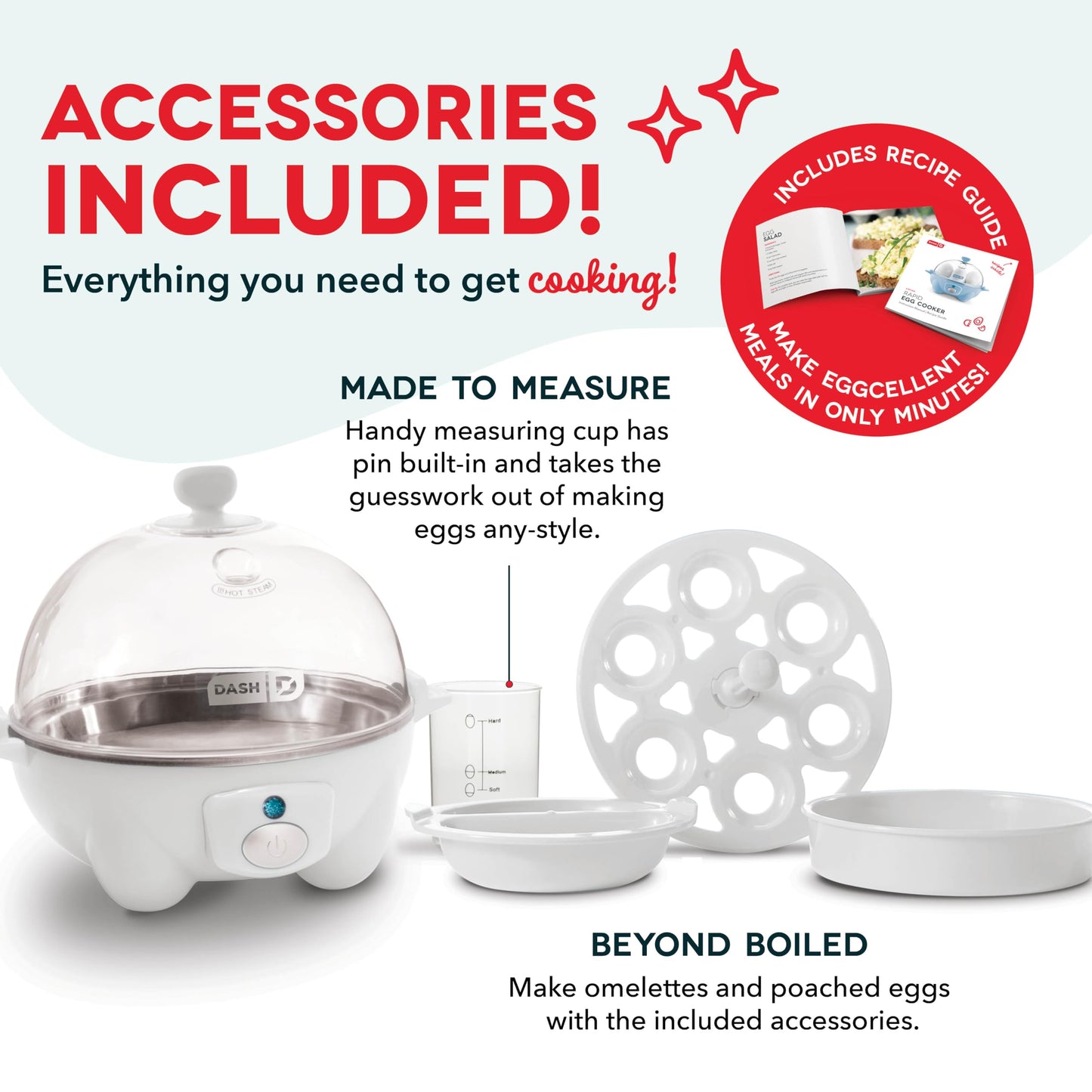 Dash Rapid Egg Cooker 6 Egg Capacity Auto Shut Off Aqua