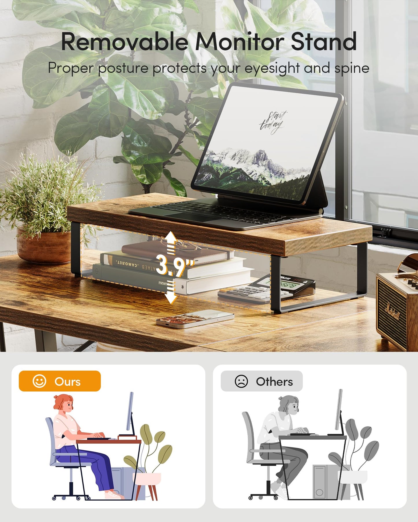 CubiCubi L Shaped Gaming Desk with Carbon Fiber Surface