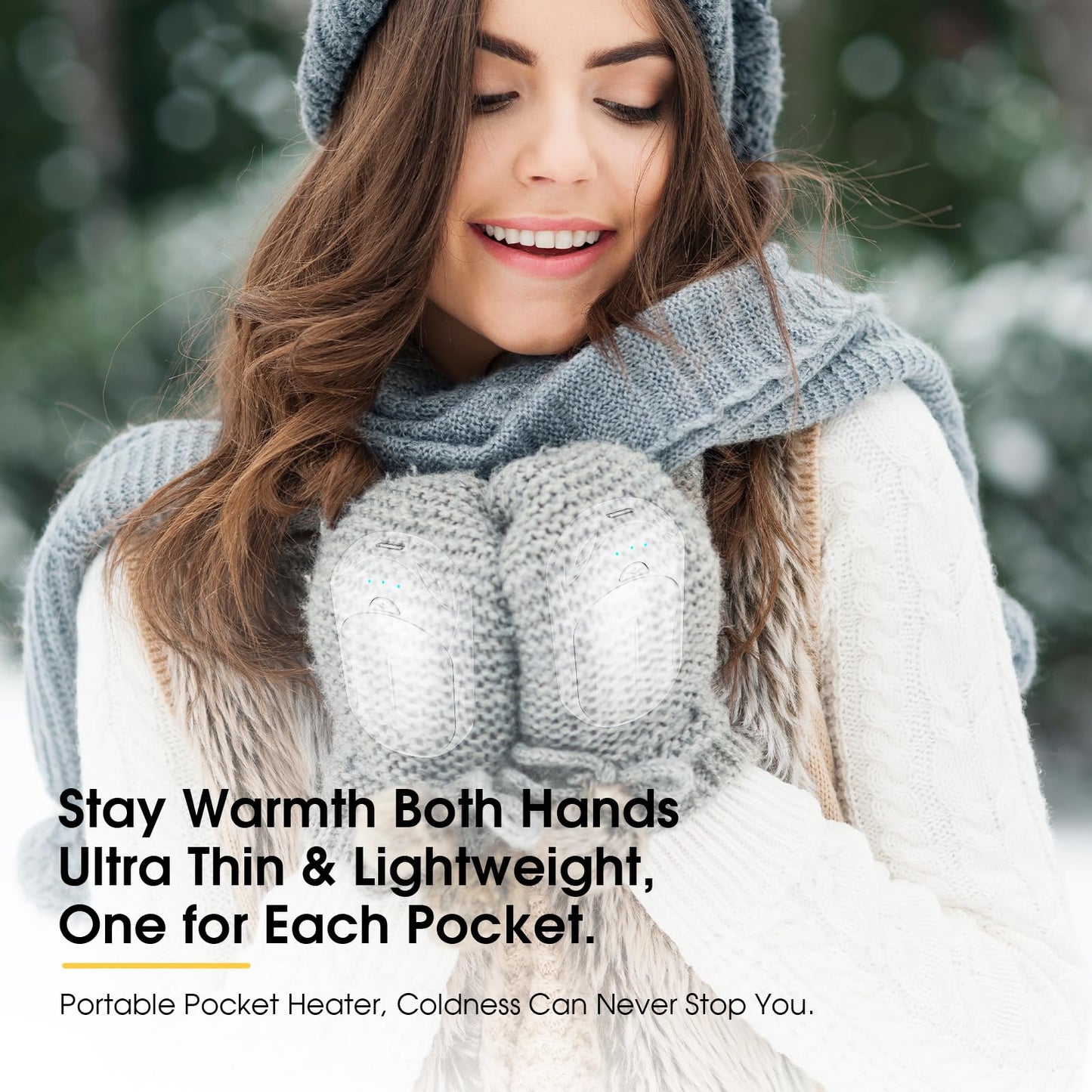AI Hand Warmers 2 Pack Rechargeable Portable Pocket Heaters