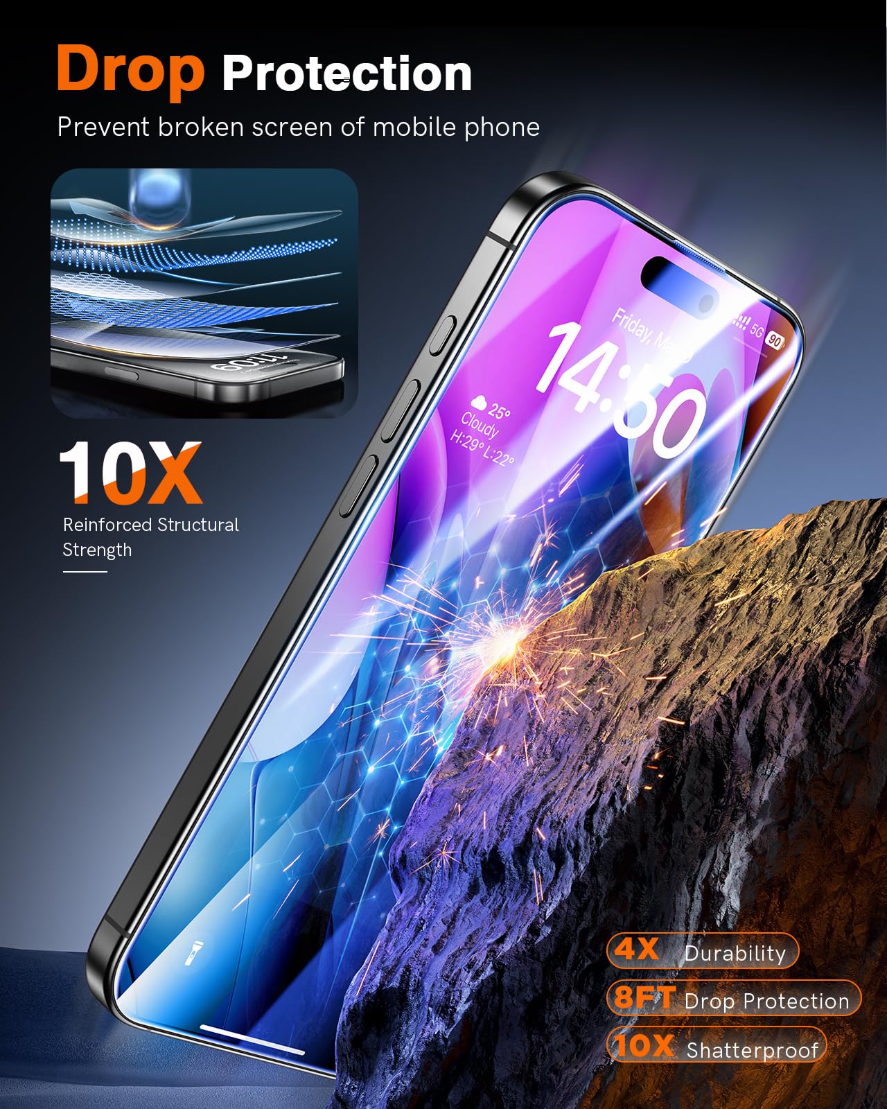 LK 2 Tempered Glass Screen Protector For iPhone 17 Pro Max
