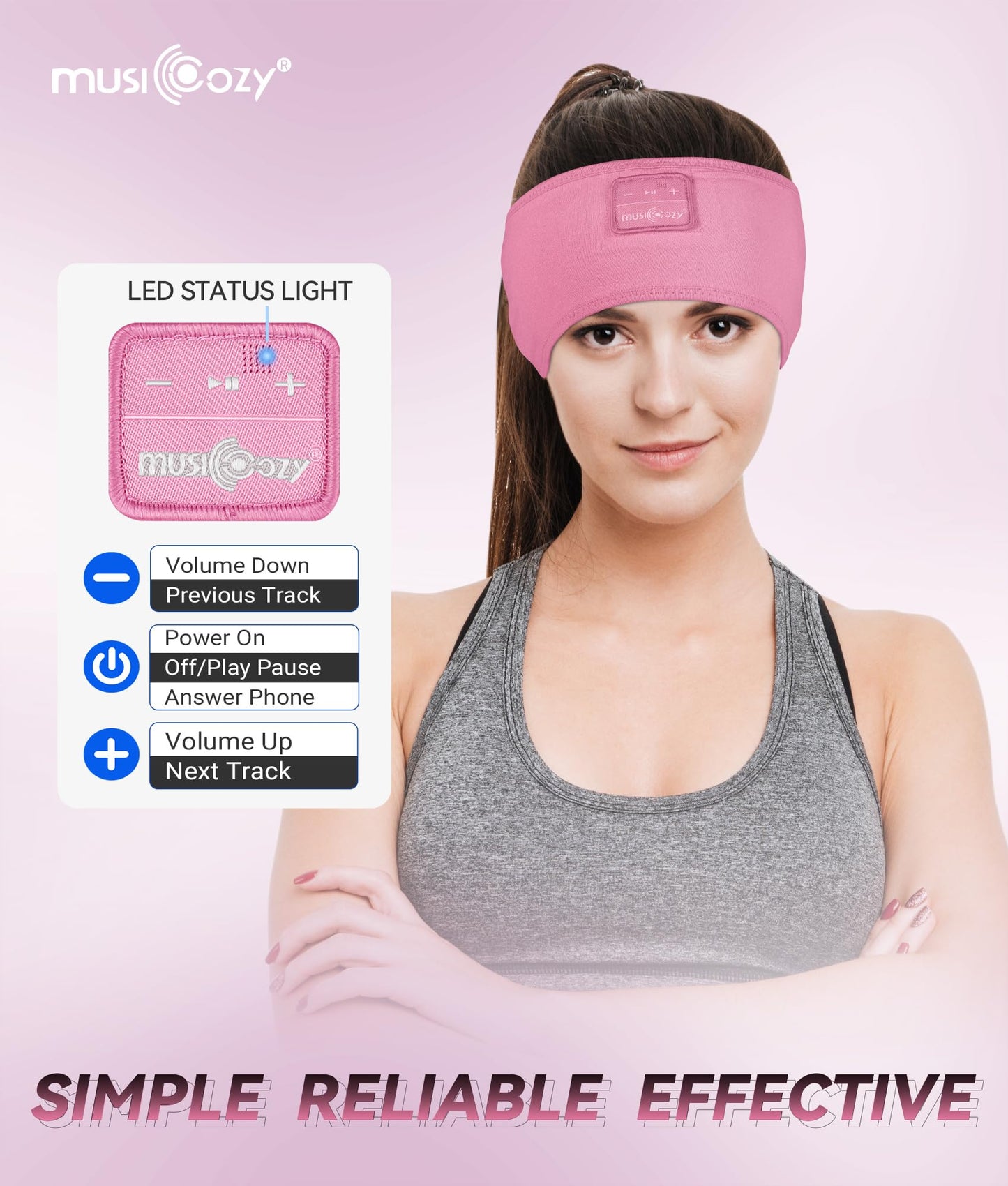 Sleep Headphones Headband Bluetooth 5.4 Wireless Earphones
