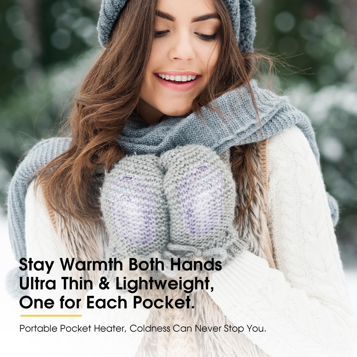 AI Hand Warmers 2 Pack Rechargeable Portable Pocket Heaters