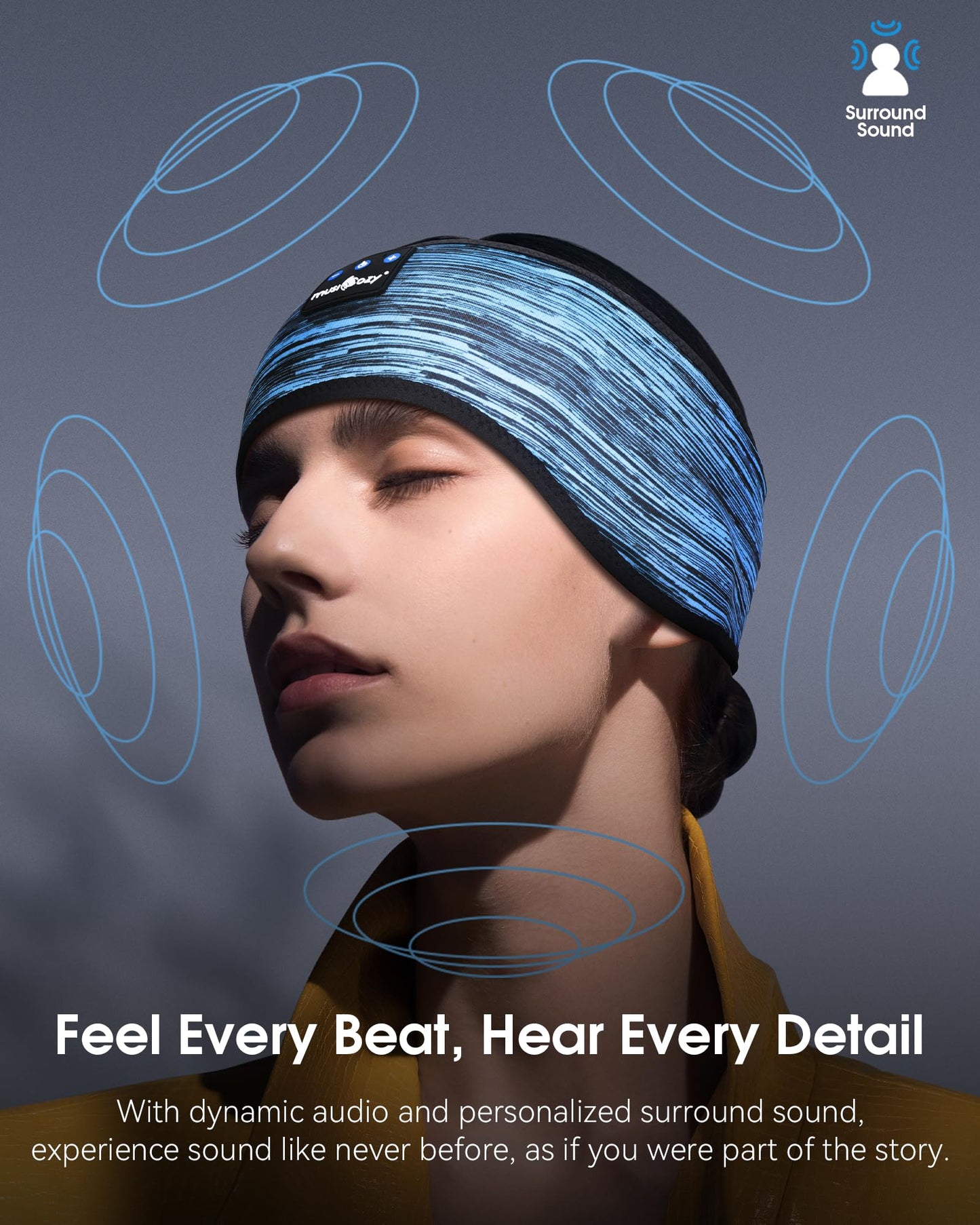 Sleep Headphones Headband Bluetooth 5.4 Wireless Earphones
