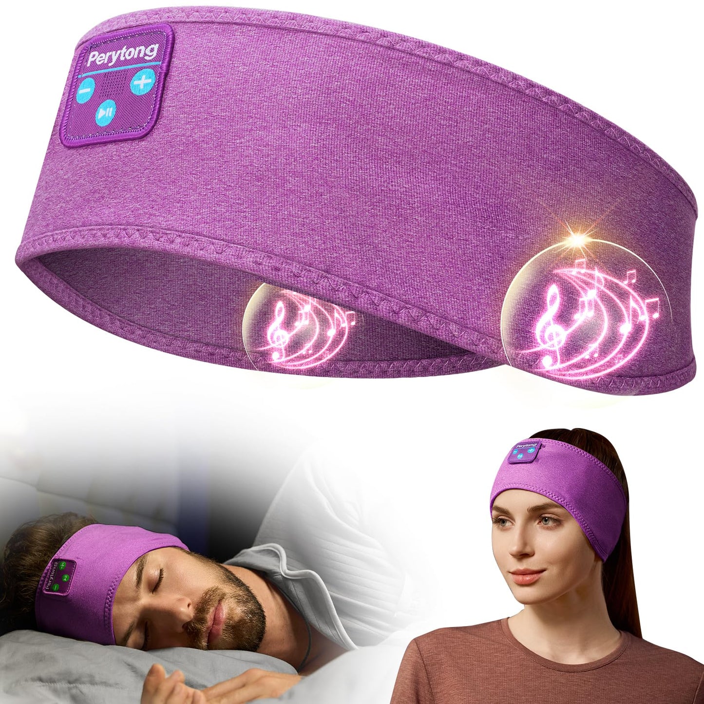 Perytong Sleep Headphones Wireless Bluetooth Headband