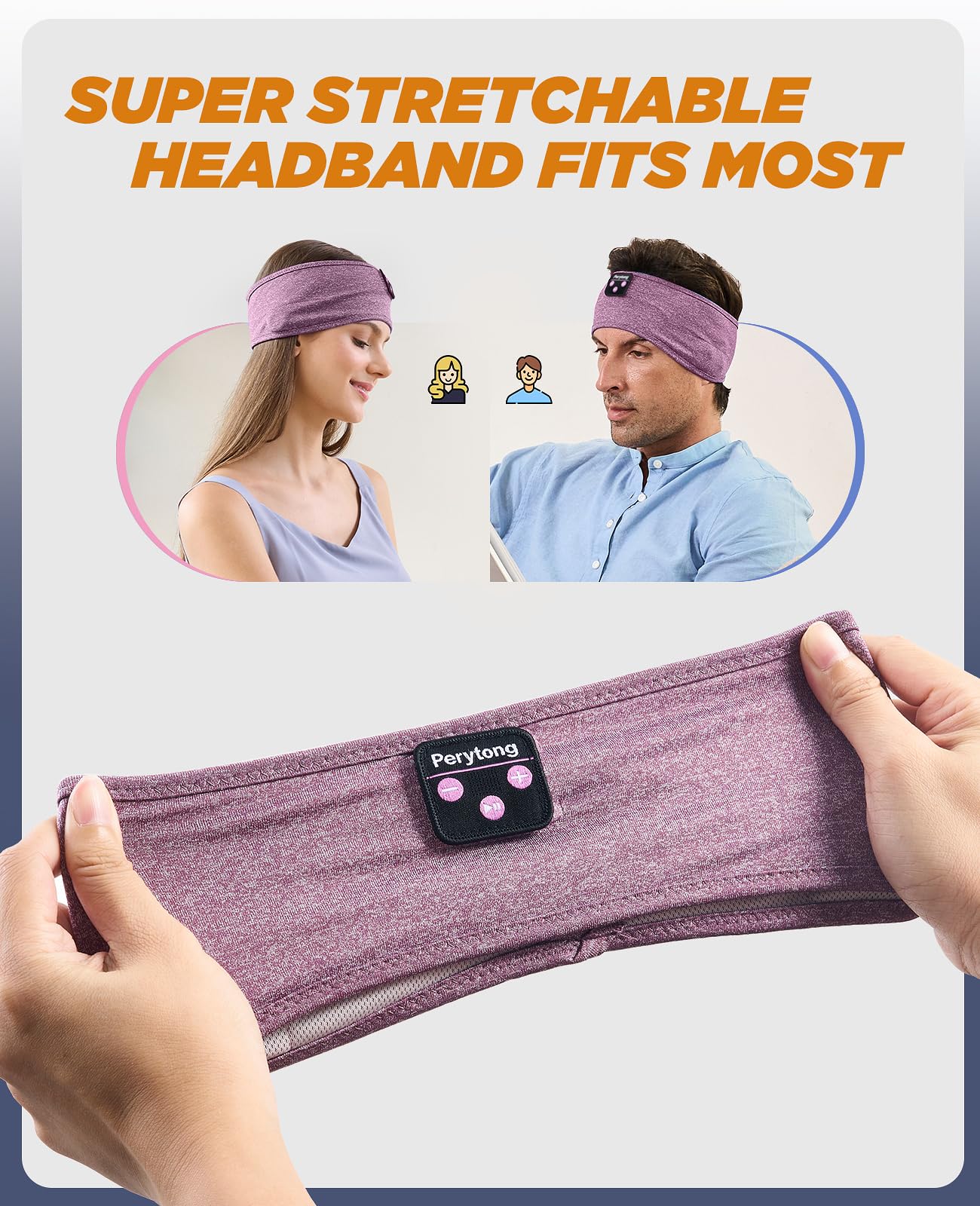 Perytong Sleep Headphones Wireless Bluetooth Headband