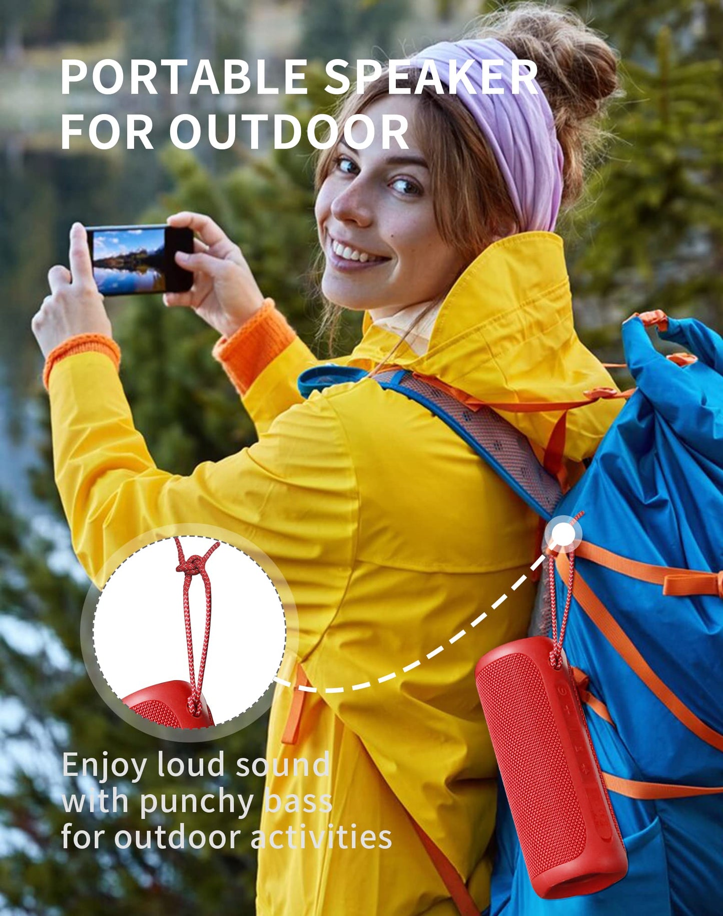 Wireless Portable Speaker IPX7 Waterproof 25W Stereo Sound