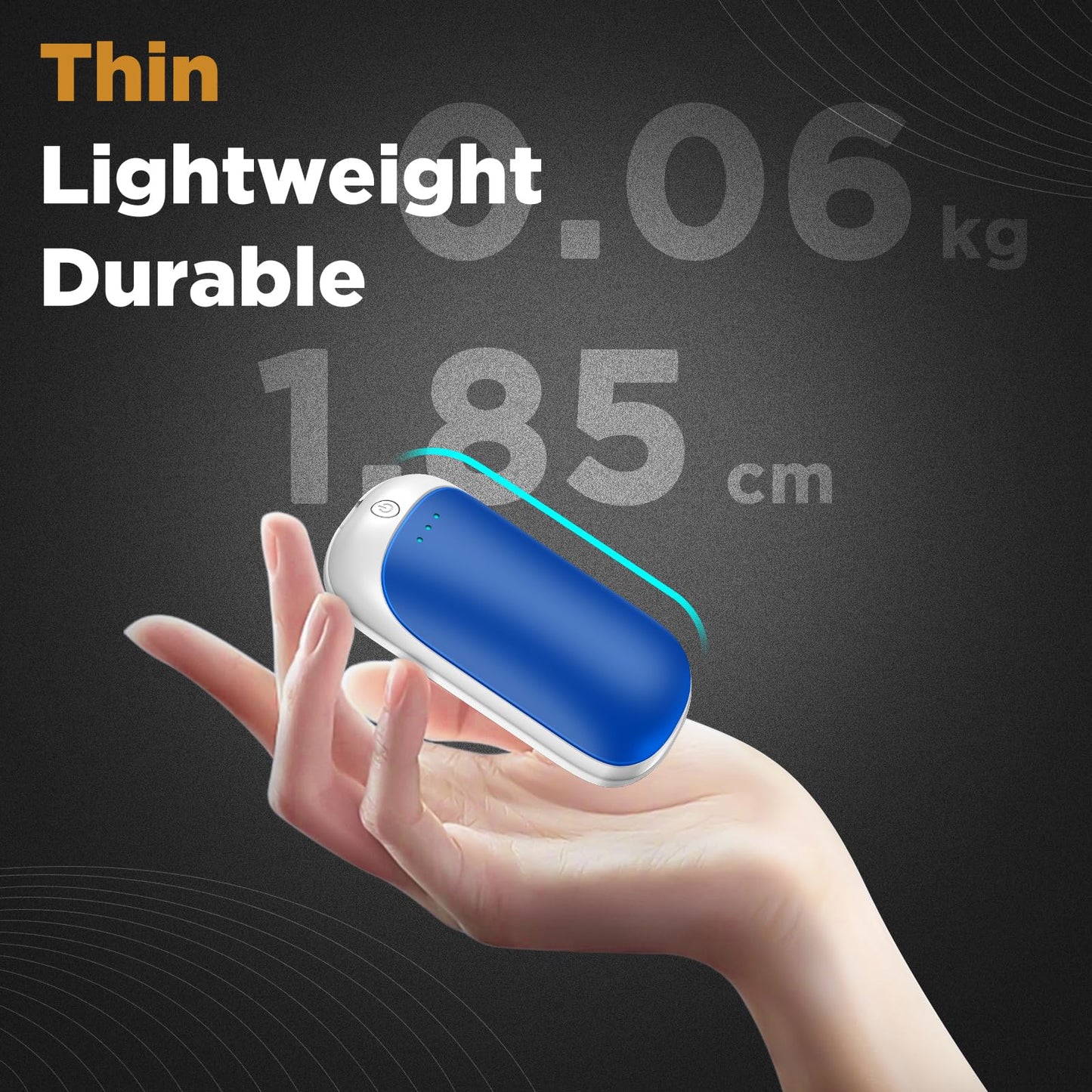 2 Pack Rechargeable Hand Warmers USB Portable 2 In 1