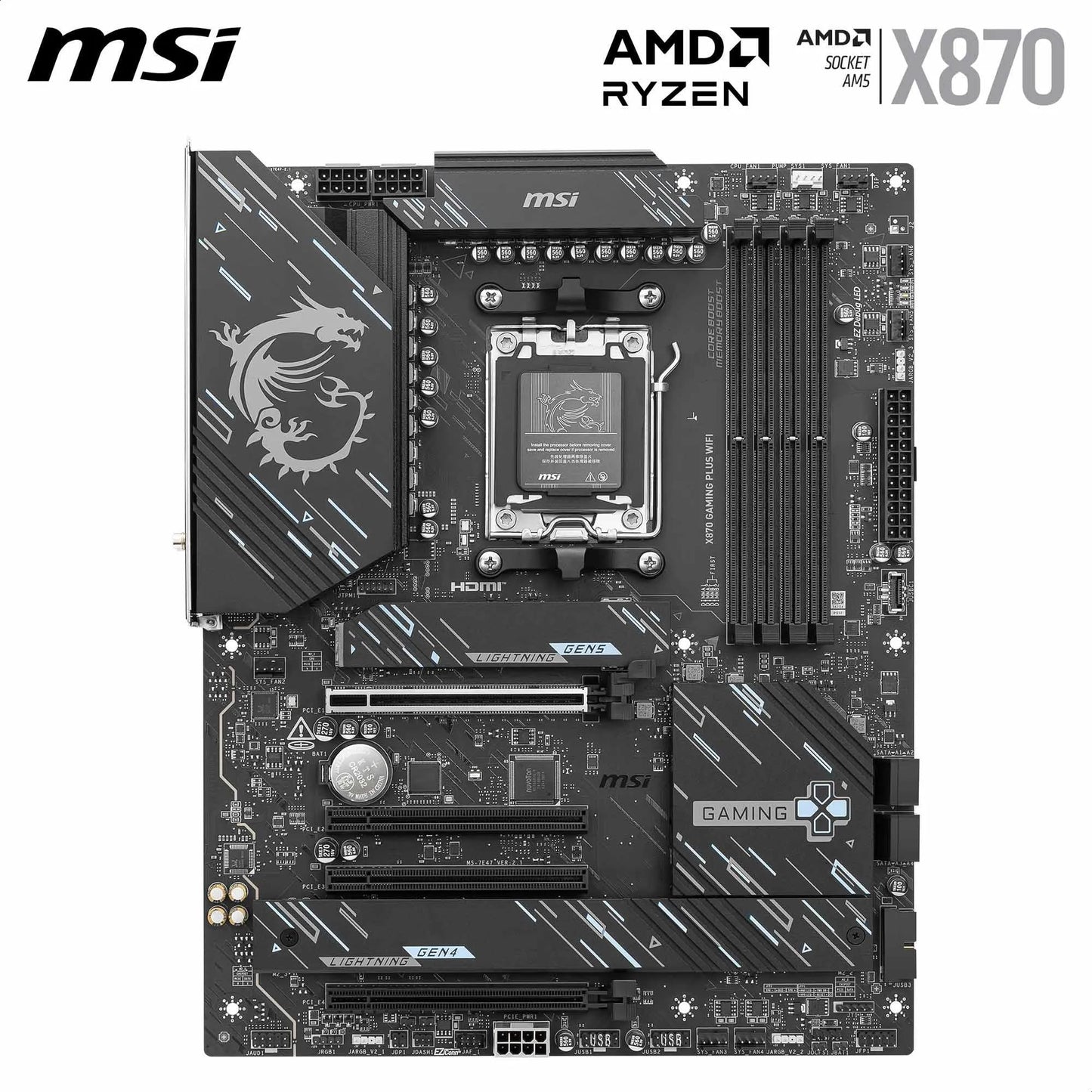 MSI MAG X870 Tomahawk WiFi Gaming Motherboard for AMD Ryzen