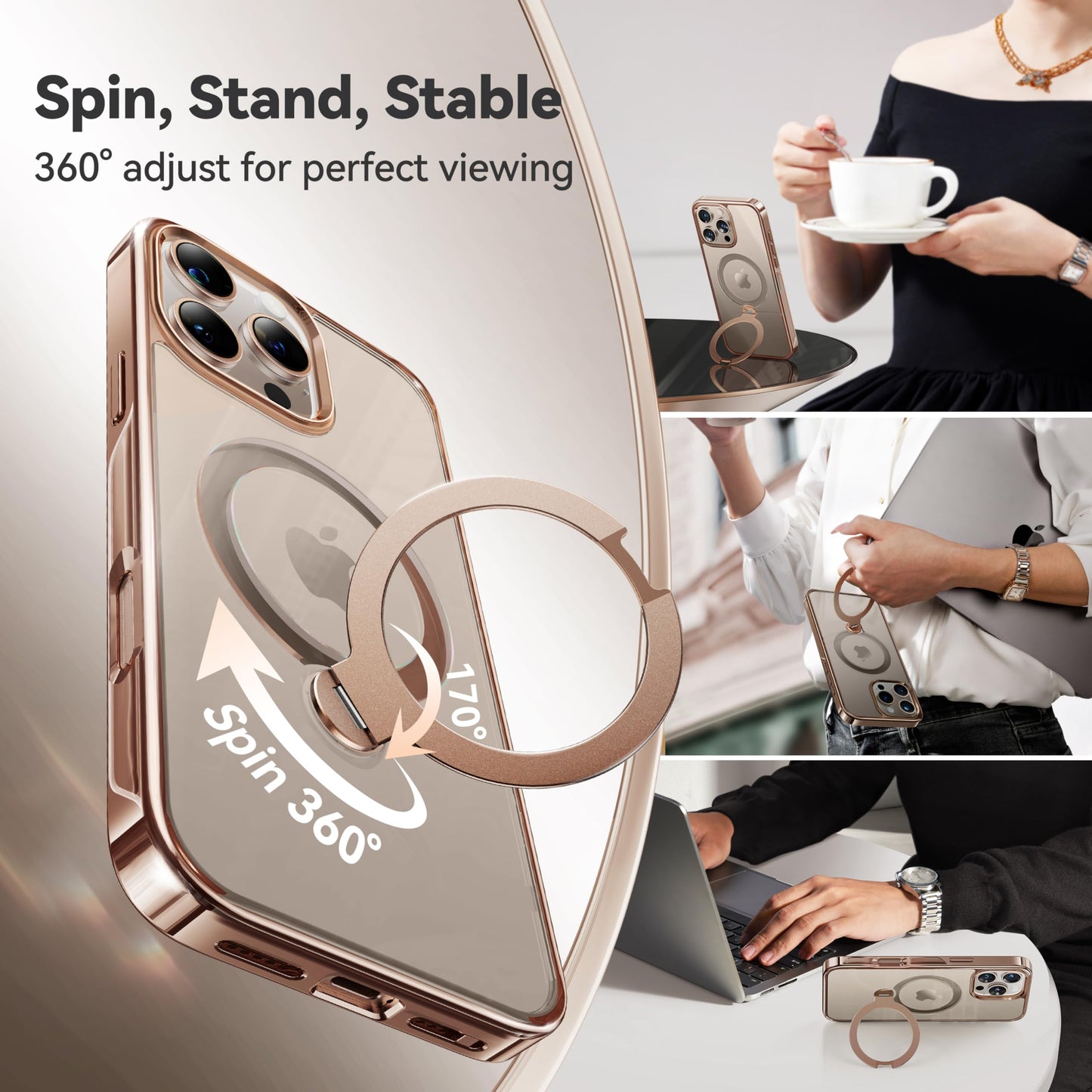 Casekoo Cosmic Orange iPhone 17 Pro Max Case With Stand