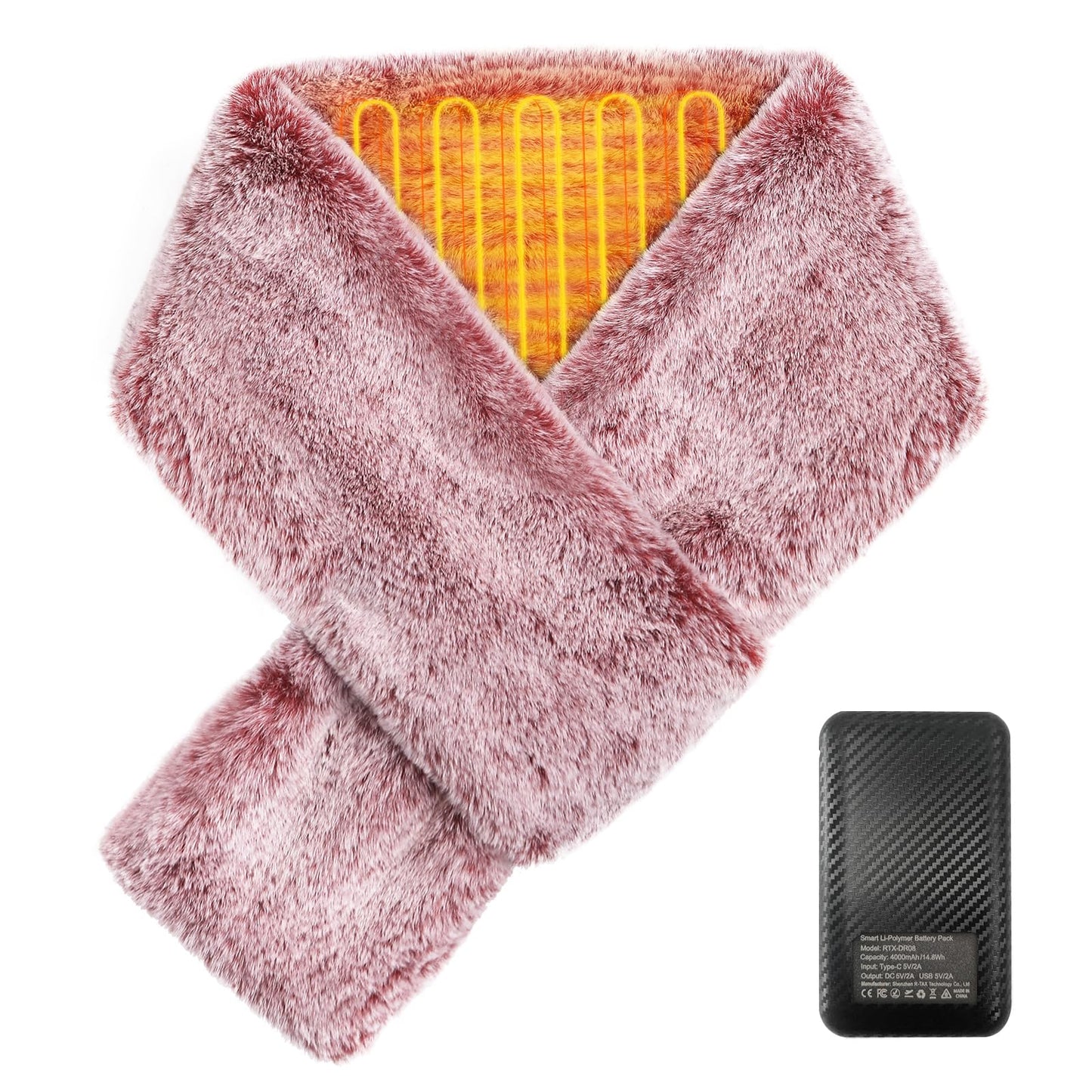 Heated Scarf for Women and Men Neck Warmer with Power Bank
