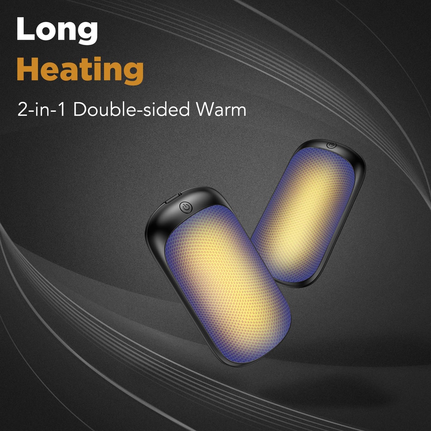 2 Pack Rechargeable Hand Warmers USB Portable 2 In 1