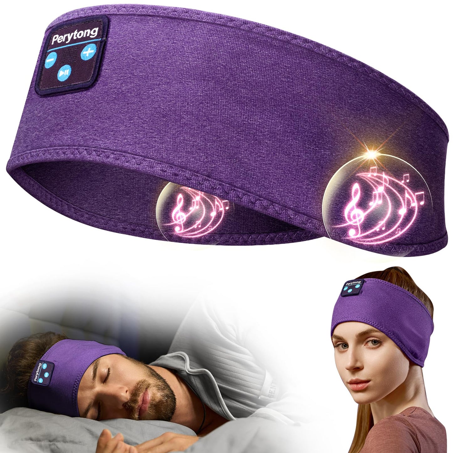 Perytong Sleep Headphones Wireless Bluetooth Headband