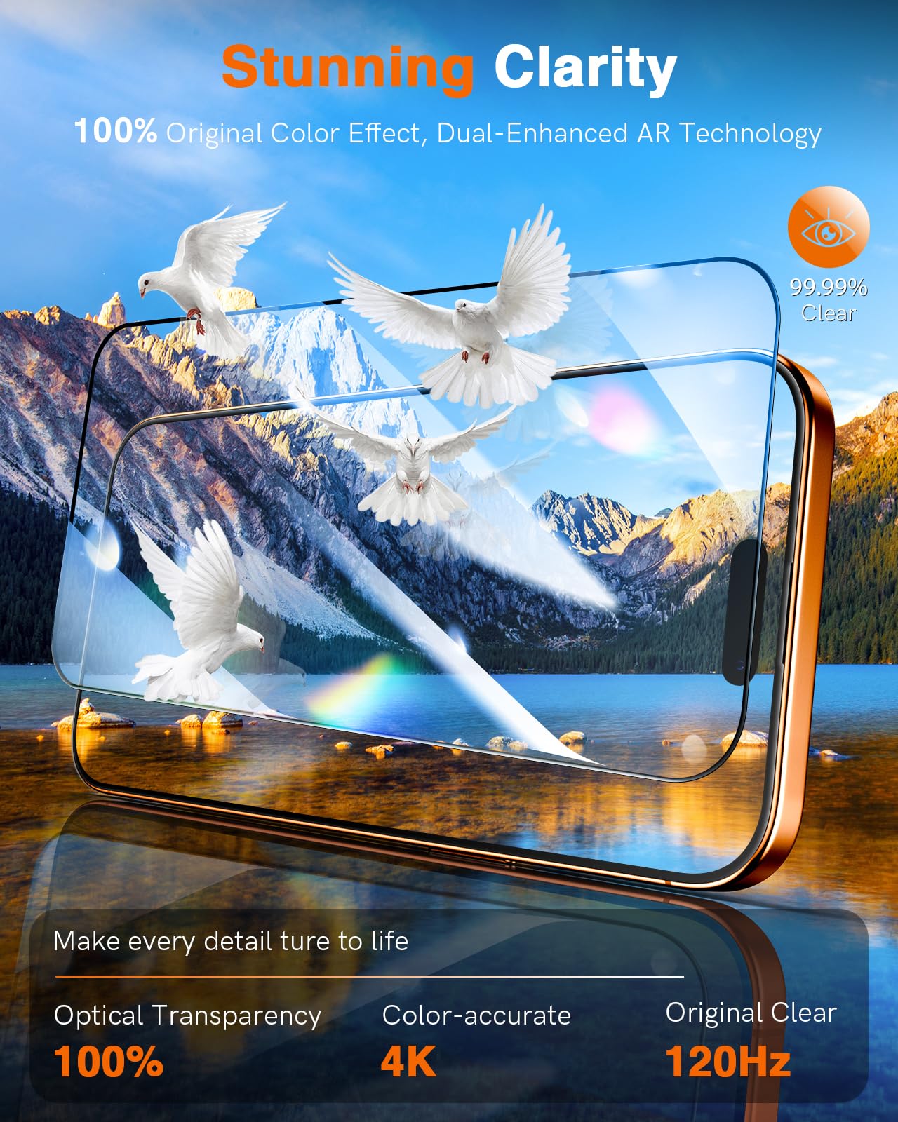 LK 2 Tempered Glass Screen Protector For iPhone 17 Pro Max