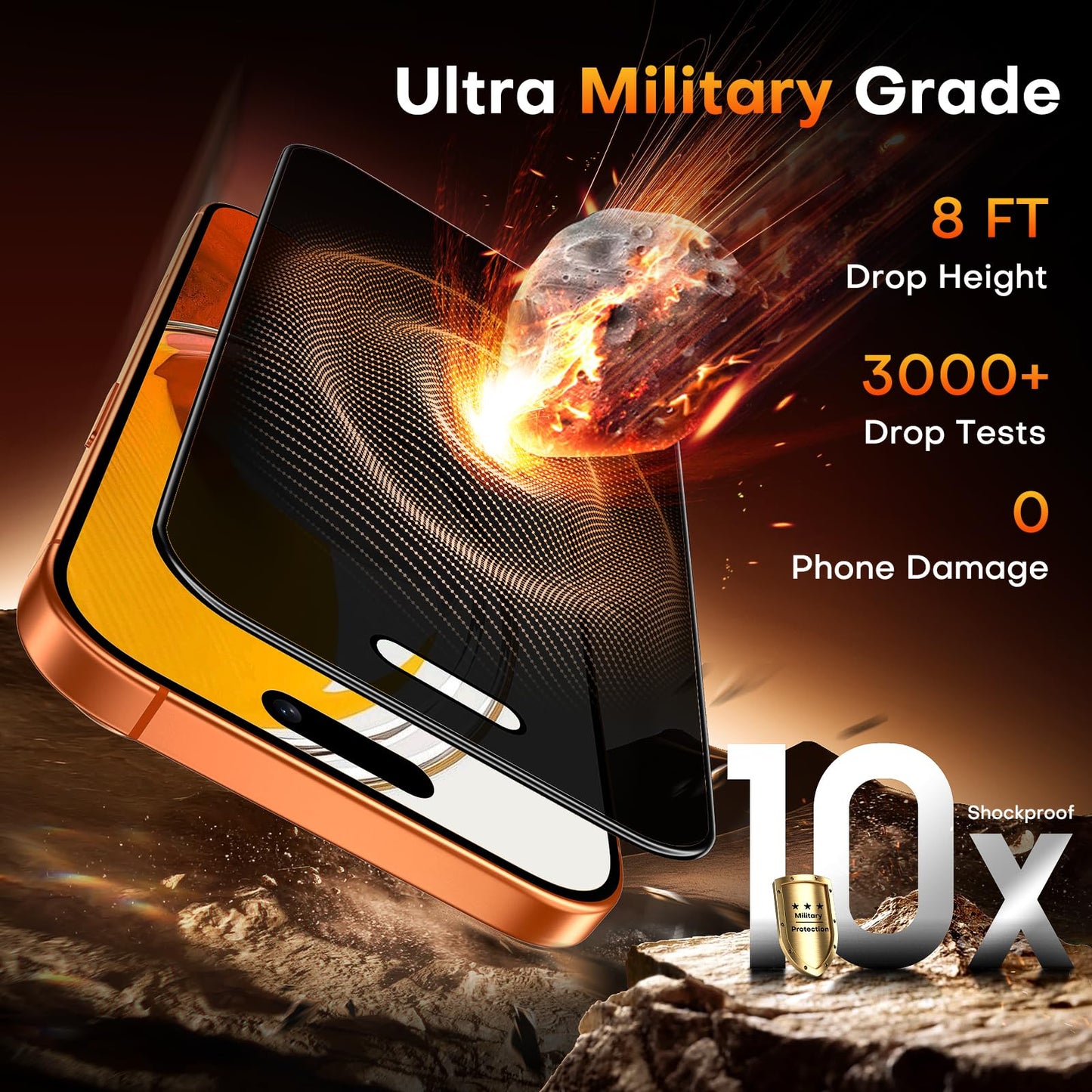 TOCOL iPhone 17 Pro Max Screen Protector 6.9 Inch Glass