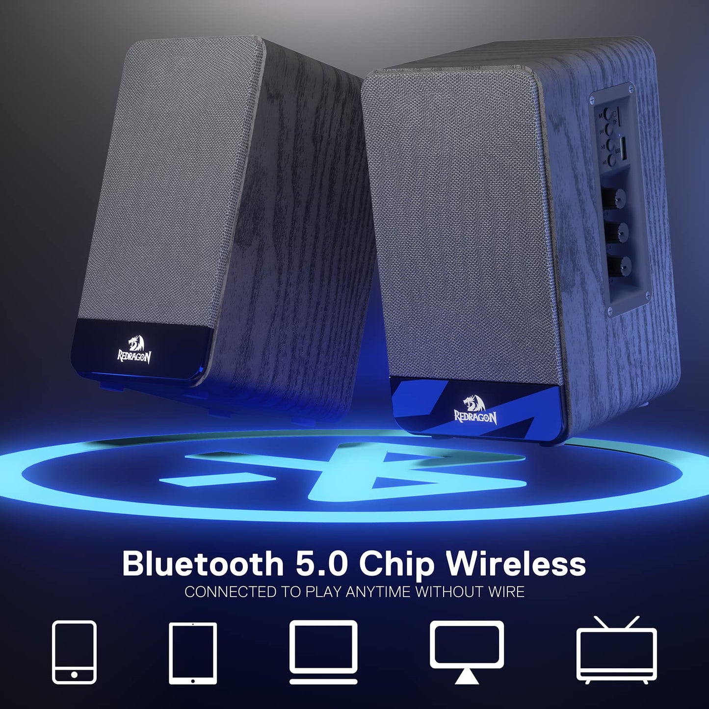 Redragon GS813 Wireless Bluetooth Desktop Speakers with Enhanced Bass