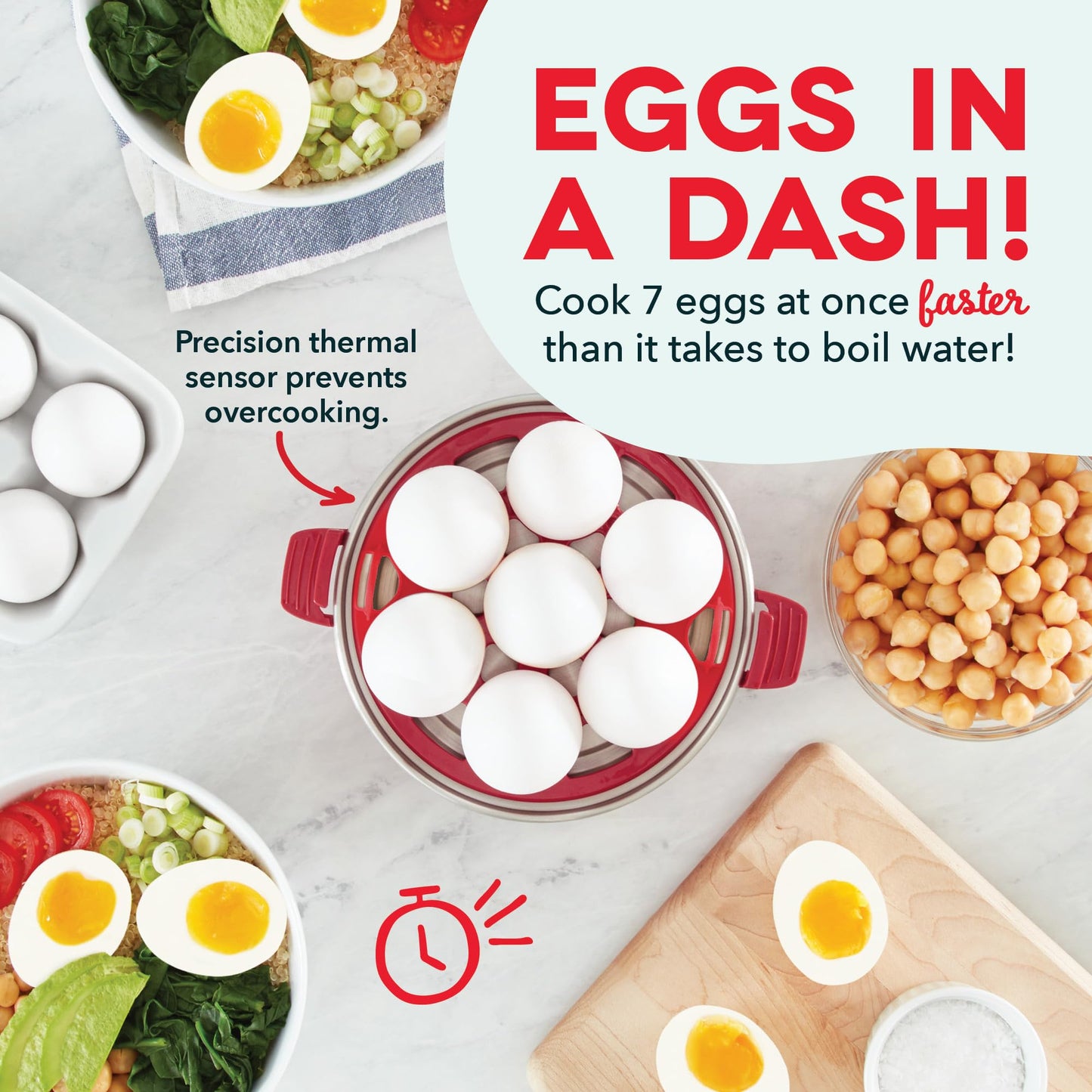 Dash Rapid Egg Cooker 6 Egg Capacity Auto Shut Off Aqua